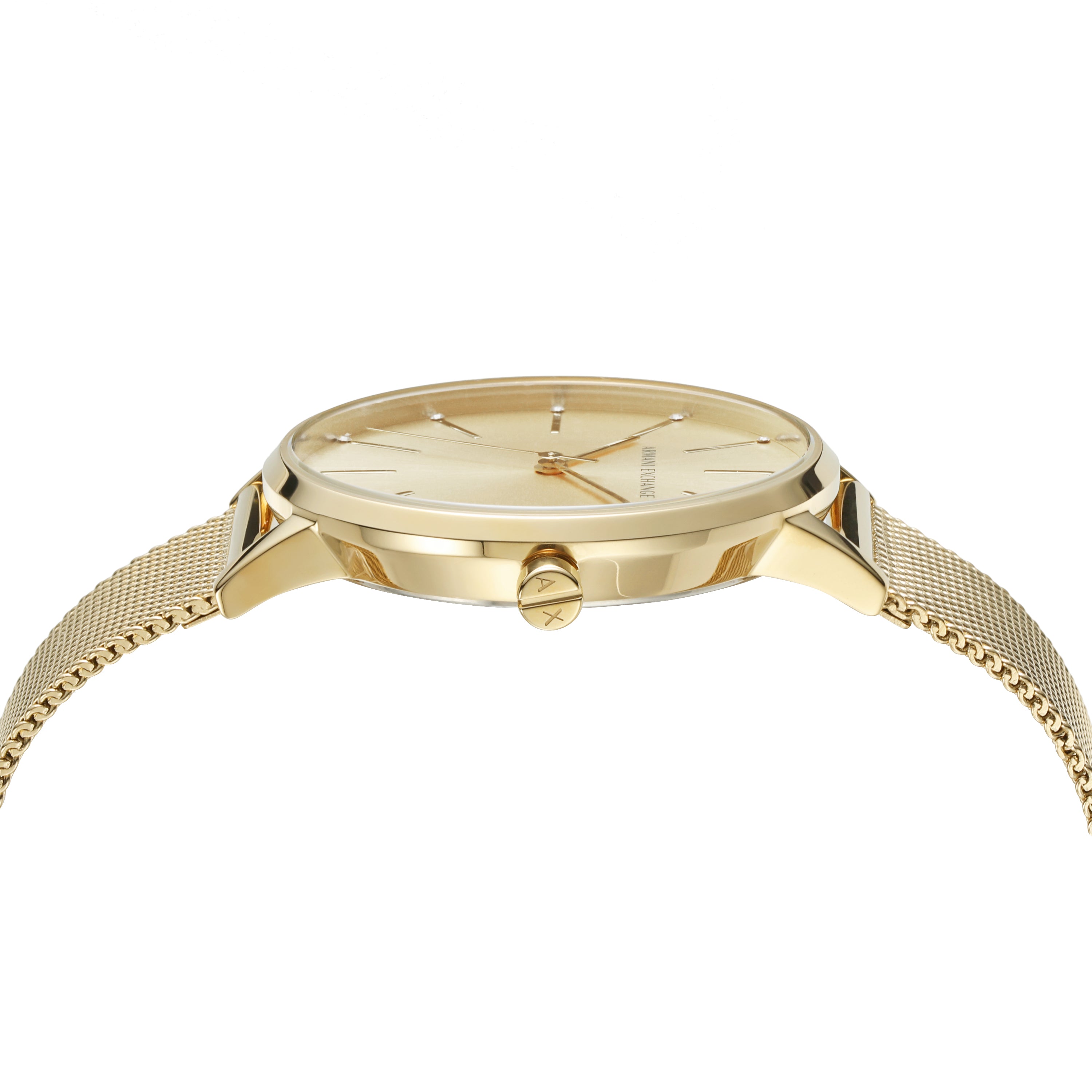 Armani Exchange Lola Gold Mesh Stainless Steel Womens Watch 36mm