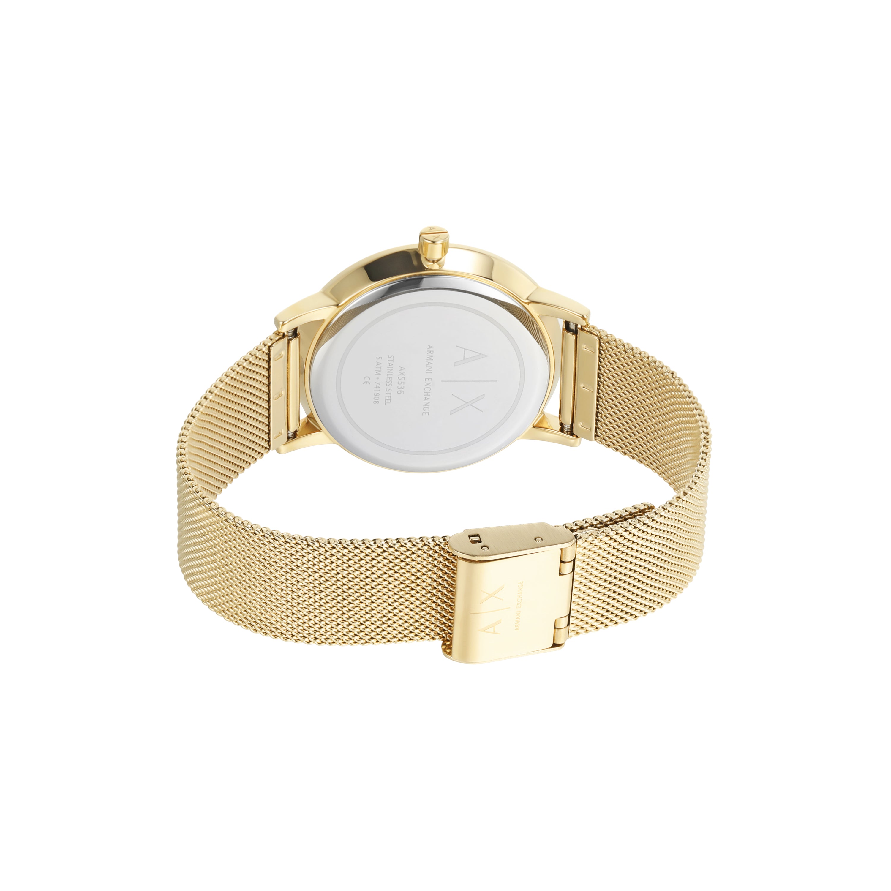 Armani Exchange Lola Gold Mesh Stainless Steel Womens Watch 36mm