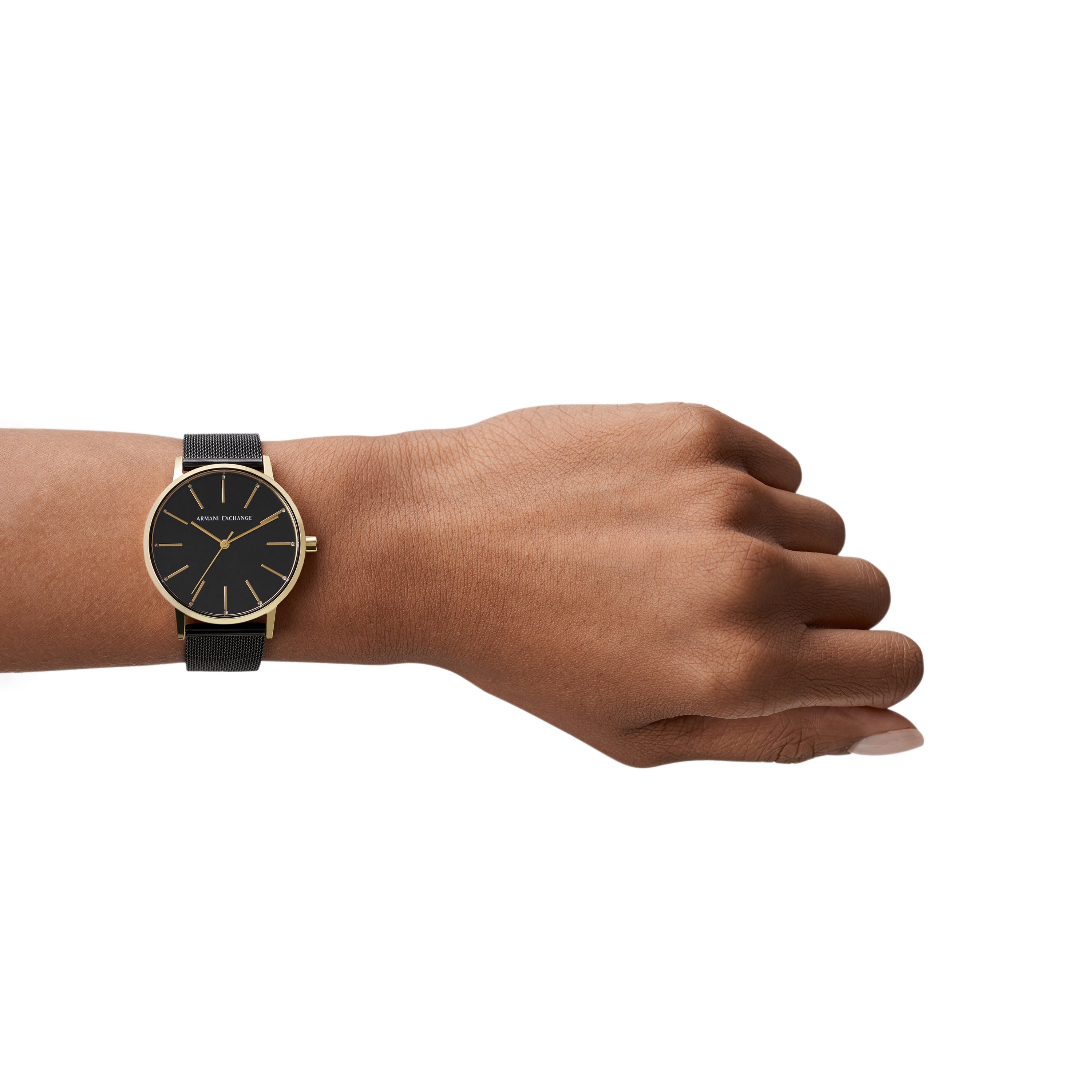 Armani Sophisticated Black Mesh Wristwatch for Modern Elegance AX5548