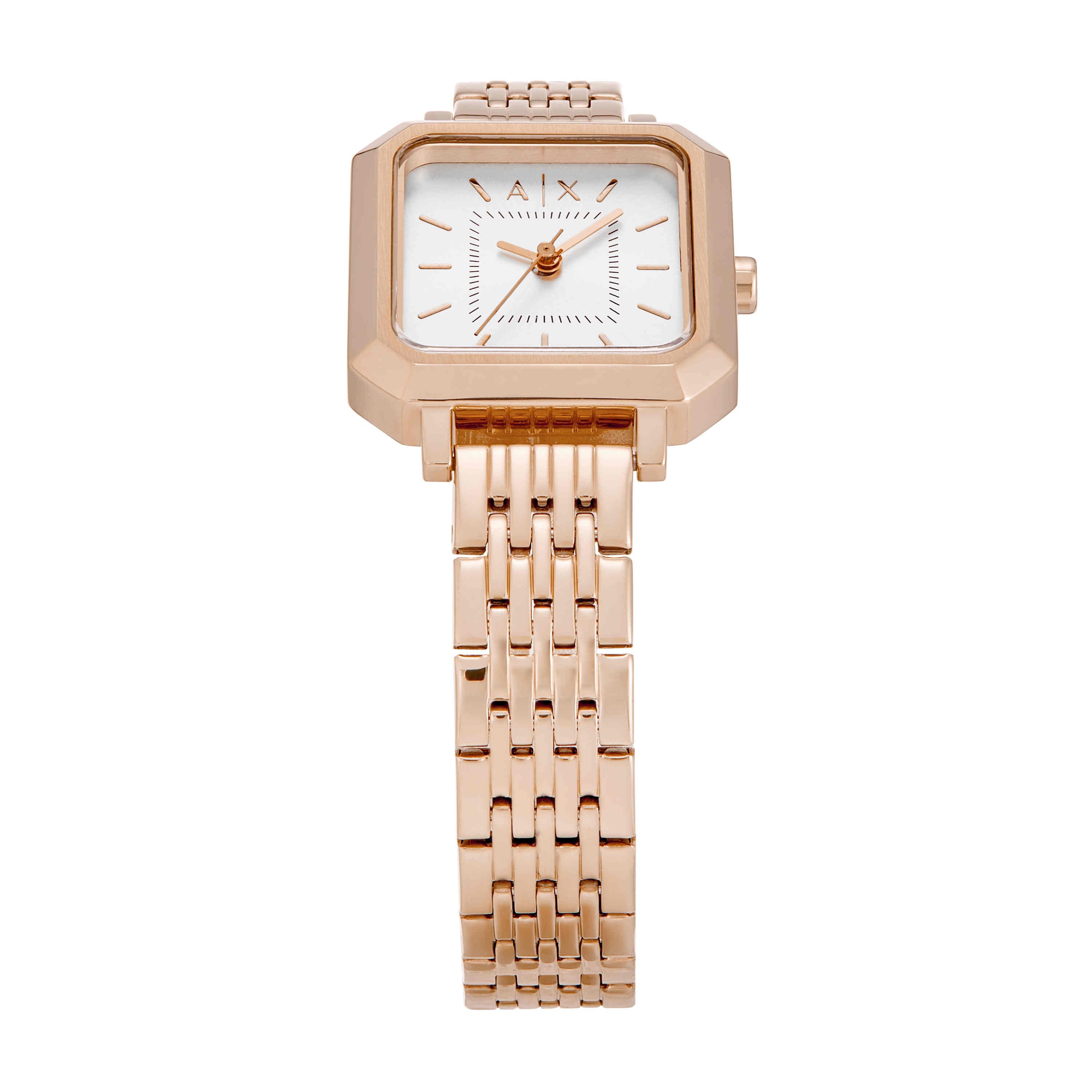 Armani Rose Gold Tone Stainless Steel Watch and Bracelet Set AX7164SET