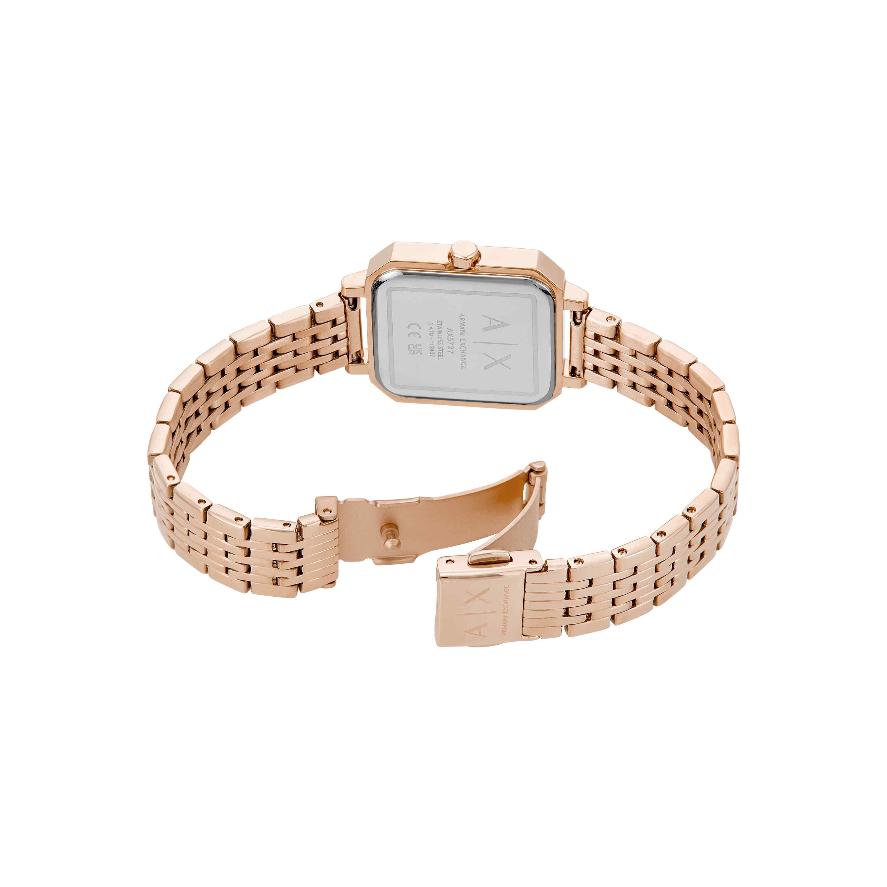 Armani Rose Gold Tone Stainless Steel Watch and Bracelet Set AX7164SET