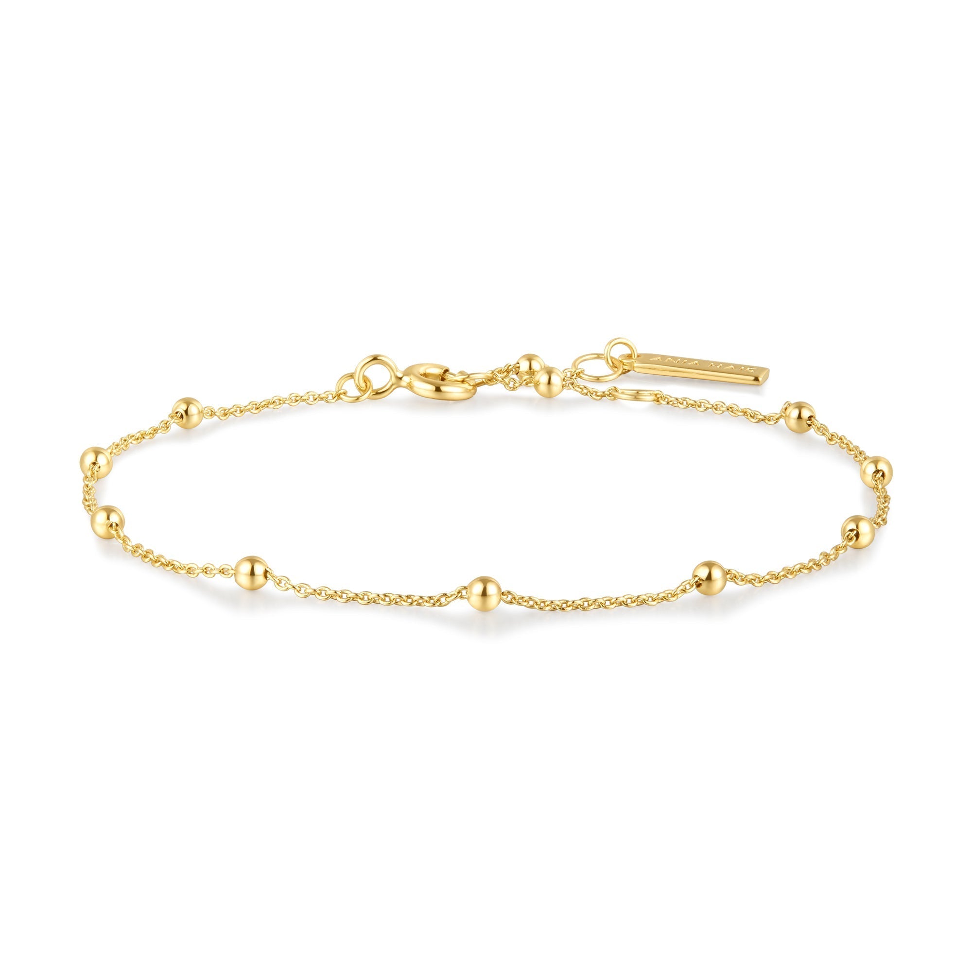 Ania Haie Gold Beaded Chain Bracelet Elegant Affordable Jewelry