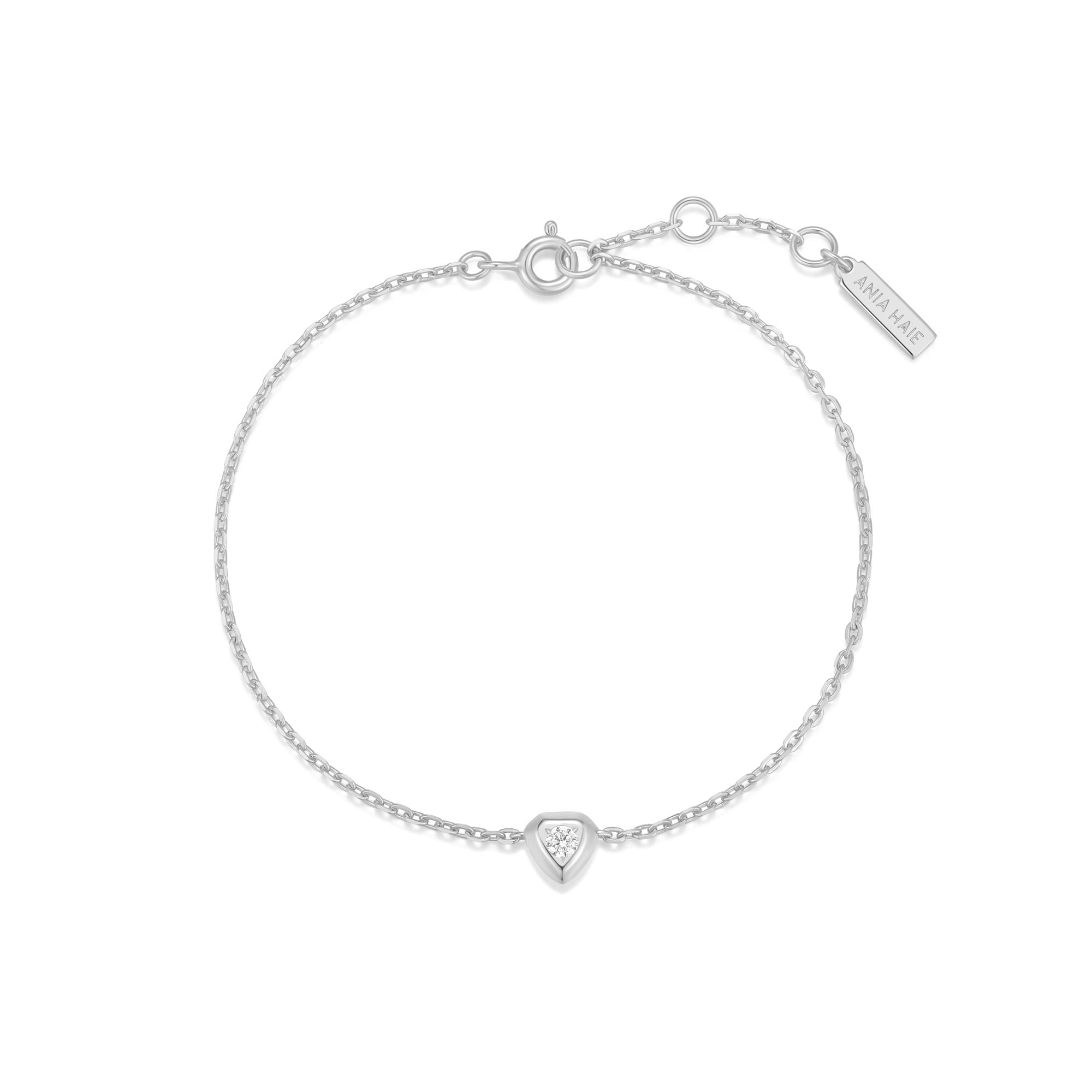 Ania Haie Silver Shield Bracelet for Women Sparkling Confidence