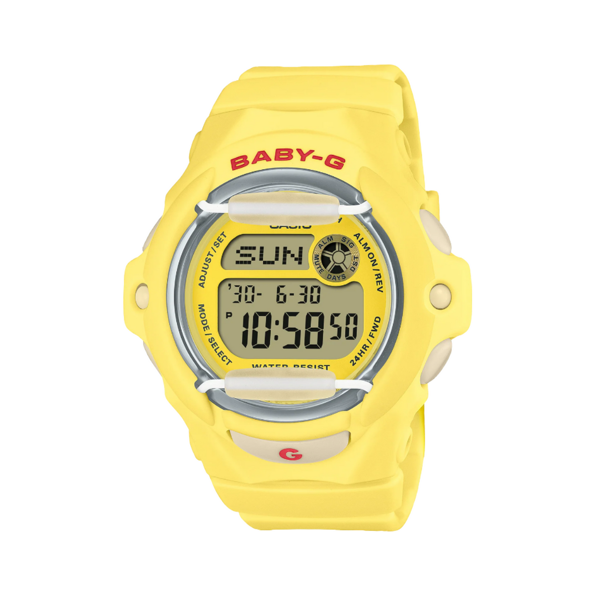 Baby-G BG-169 Series Yellow Dial Yellow Resin Band Watch BG169CH-9D