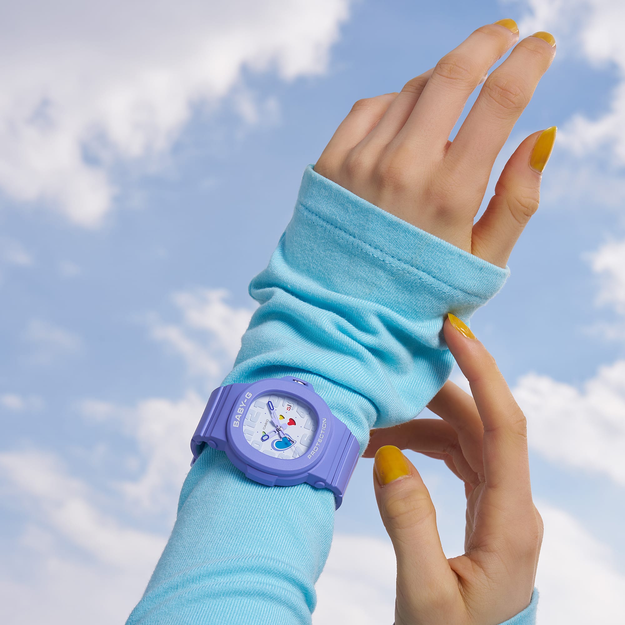 Baby-G Analog Space Pop Dial Purple Resin Band Watch BGA10D-6A