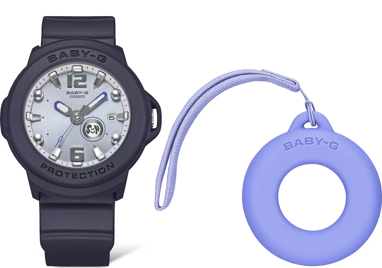 Baby-G +Plus Navy Blue Dial Black Band Analog Watch BGA15K-2A