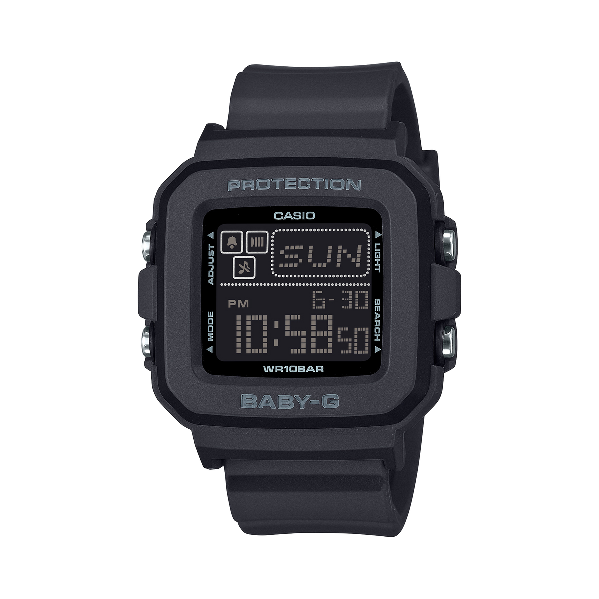 Baby-G Black Dial Black Resin Band Watch BGD10-1D