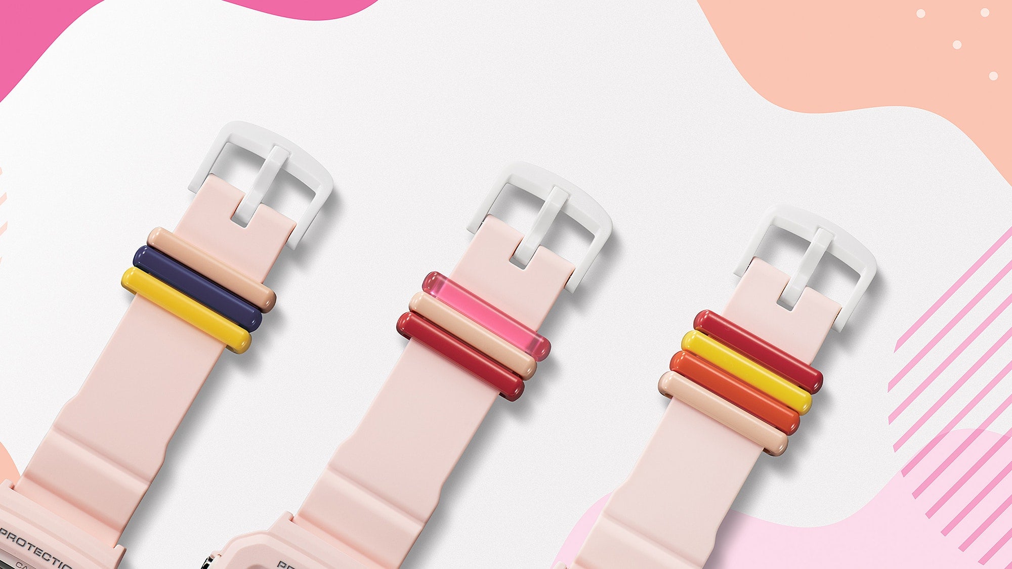Baby-G Grey Dial Pink Resin Band Watch BGD10L-4D