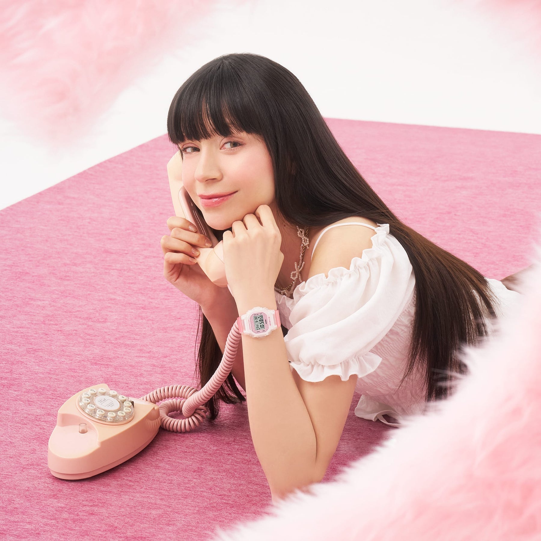 Baby-G Digital Glitter Pink Transparent Resin Band Watch BGD565GC-4D