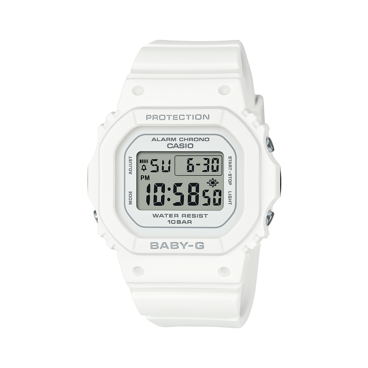 Baby-G Grey Dial White Resin Band Watch BGD565U-7D
