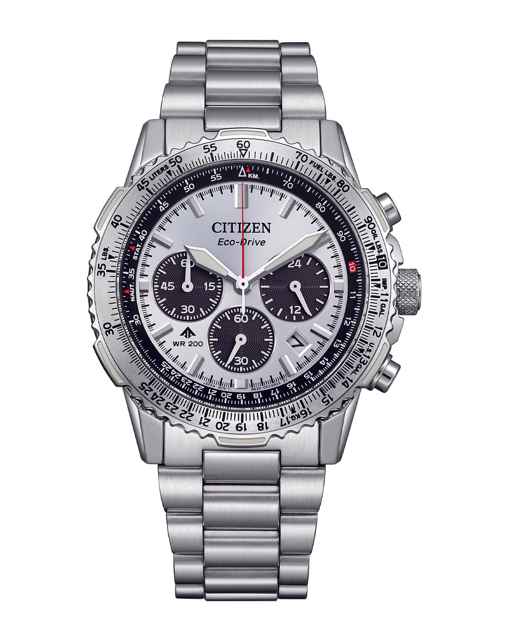 Citizen Eco-Drive Promaster Navihawk Silver Dial Stainless Steel Watch CA4660-61A