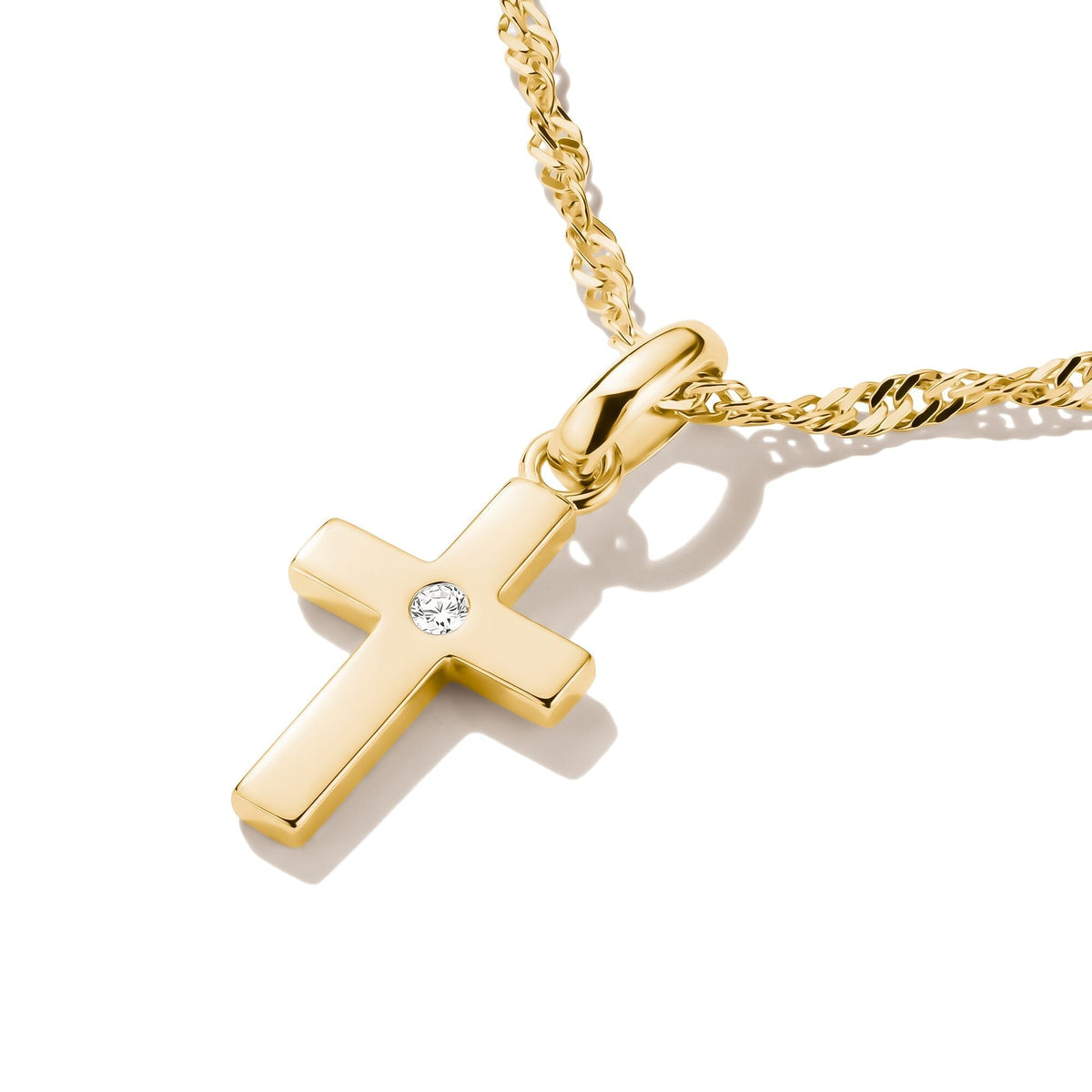 Thomas Sabo Gold-Plated Cross Charm with Zirconia Centre Stone CCC1364MY CCC1364MY view 2