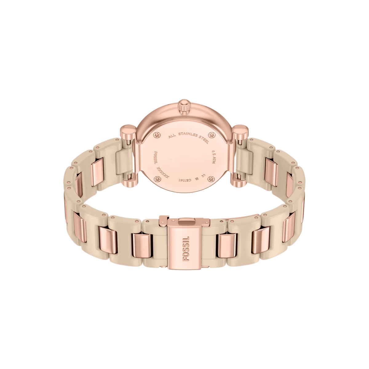 Fossil Carlie Salted Caramel Ceramic CE1141 caseback