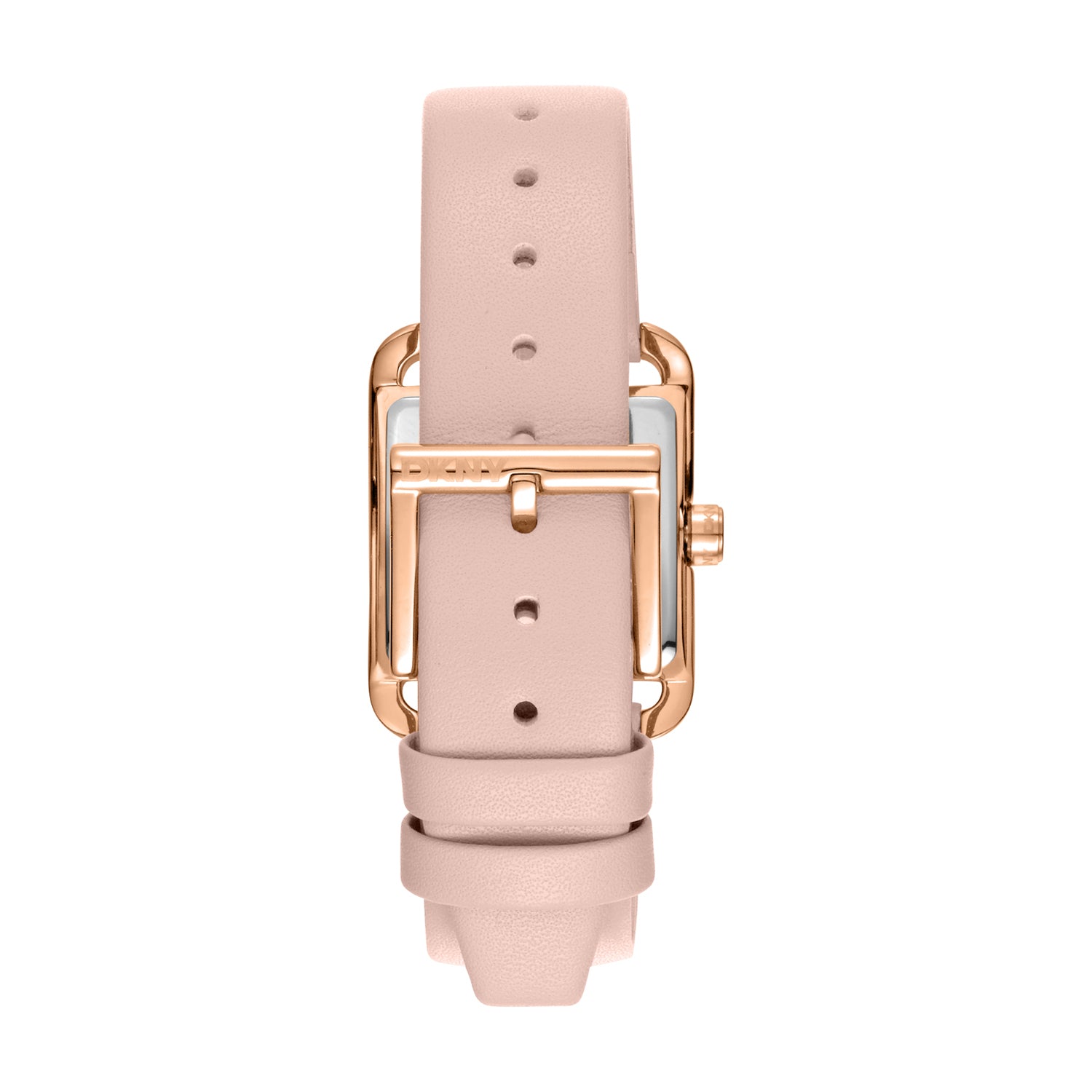 DKNY City Midi Silver Dial Pink Leather Strap Watch DK1L004L0035