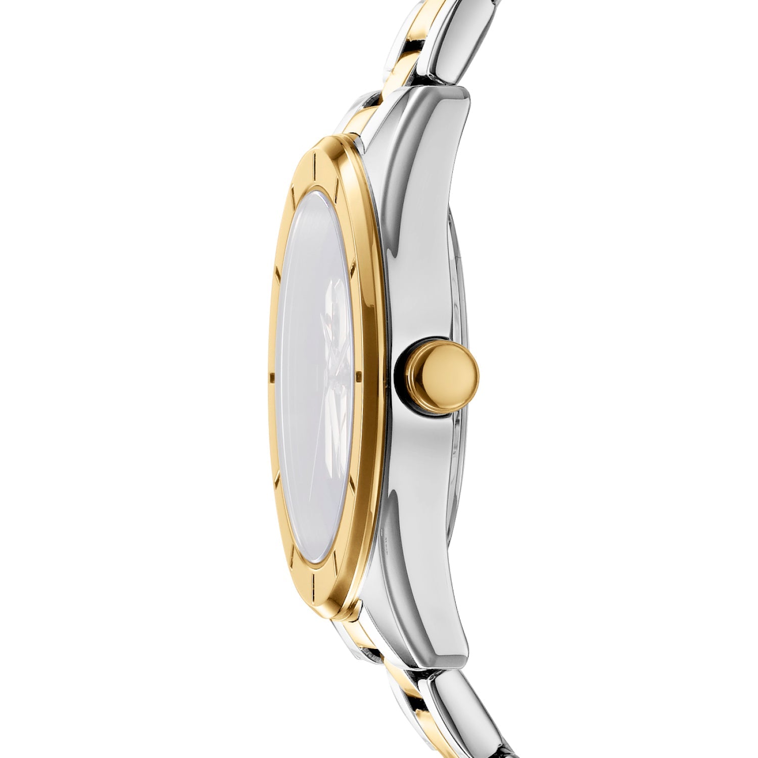 DKNY Chambers Midi Two Tone Steel Watch With Green Dial 34mm