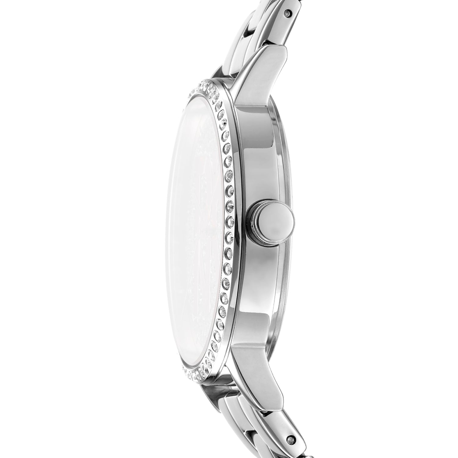 DKNY Soho Logo Silver Dial Stainless Steel Watch DK1L035M0045