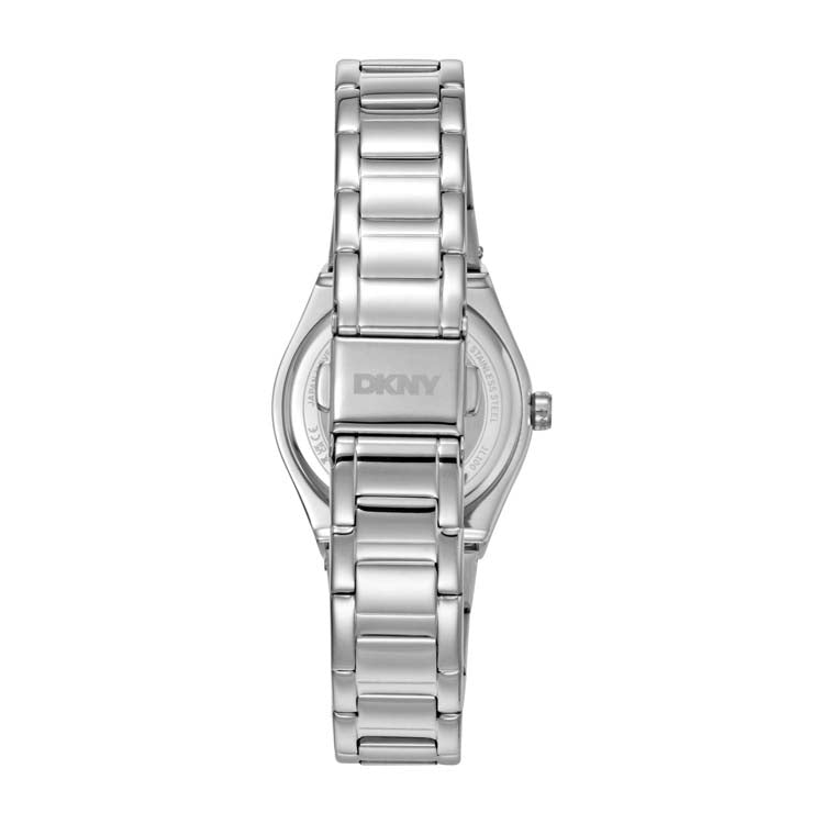 DKNY Silver Stainless Steel Ladies Watch Blue Dial 30mm Modern