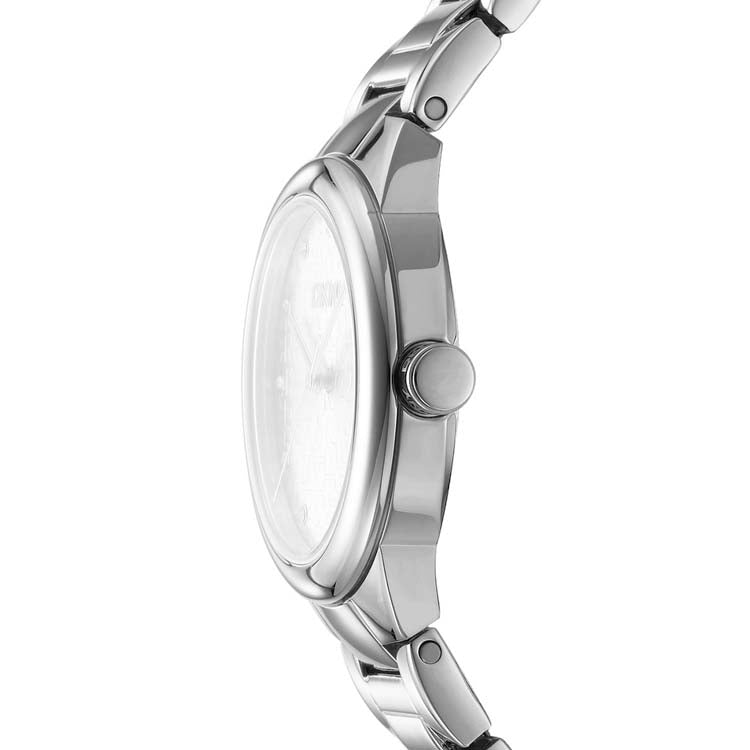 DKNY Womens Silver Stainless Steel 32mm Everyday Elegant Watch