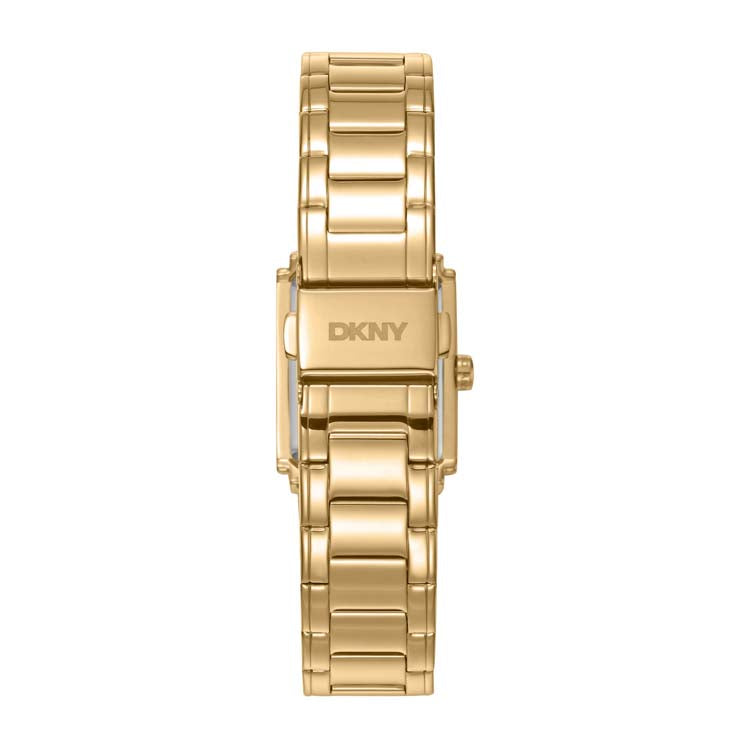 DKNY Gold Stainless Steel Womens Watch Green Dial 23x30mm Luxury