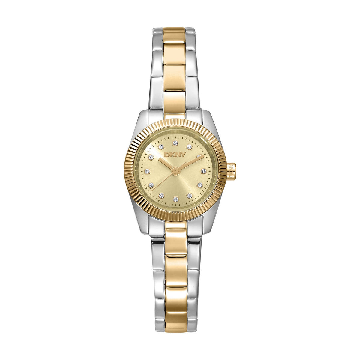 DKNY Mini Two-Tone 23mm Gold Dial Womens Watch DK1L125M0045