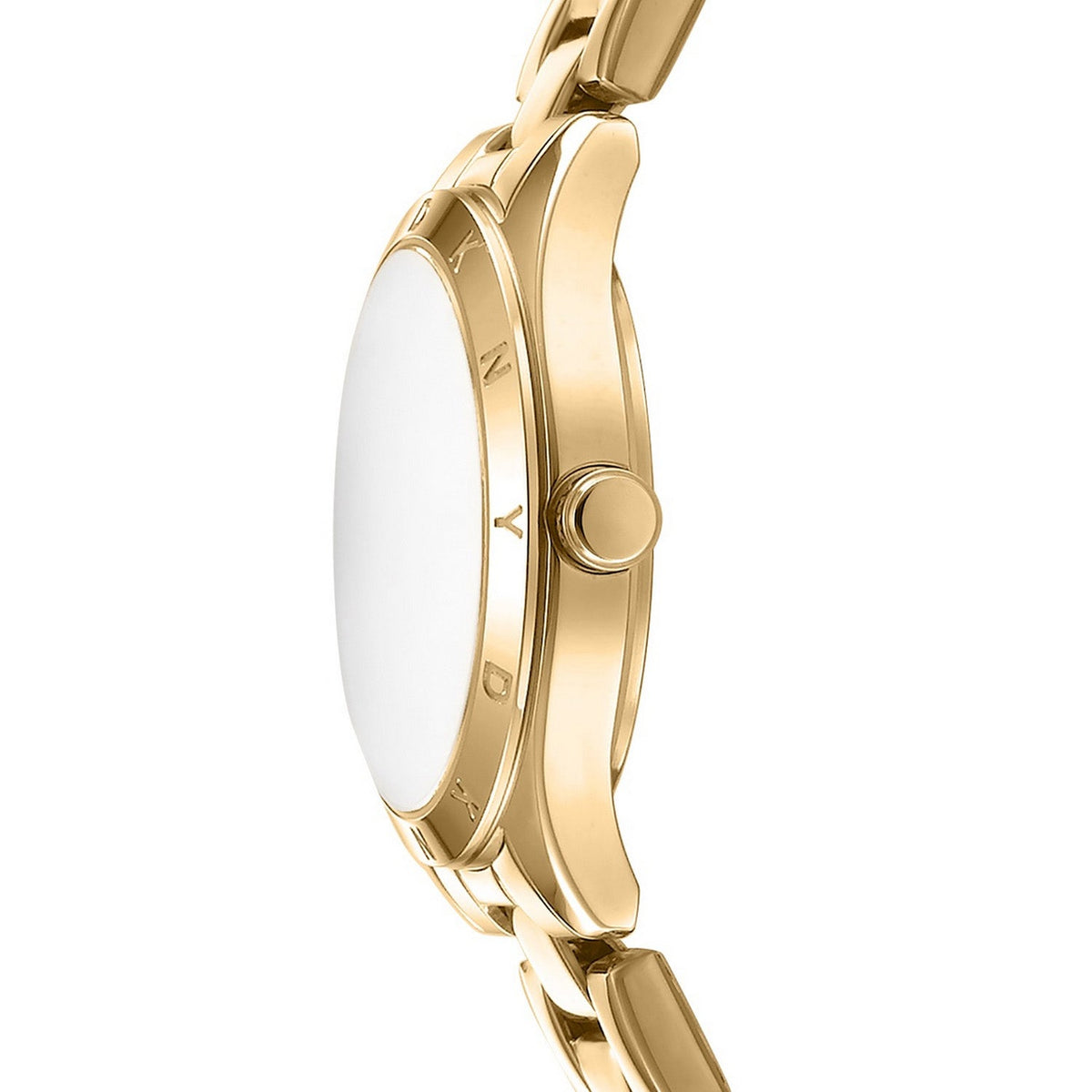 DKNY Logo Gold Dial Gold Steel Womens Watch DK1L147M0055 view 3