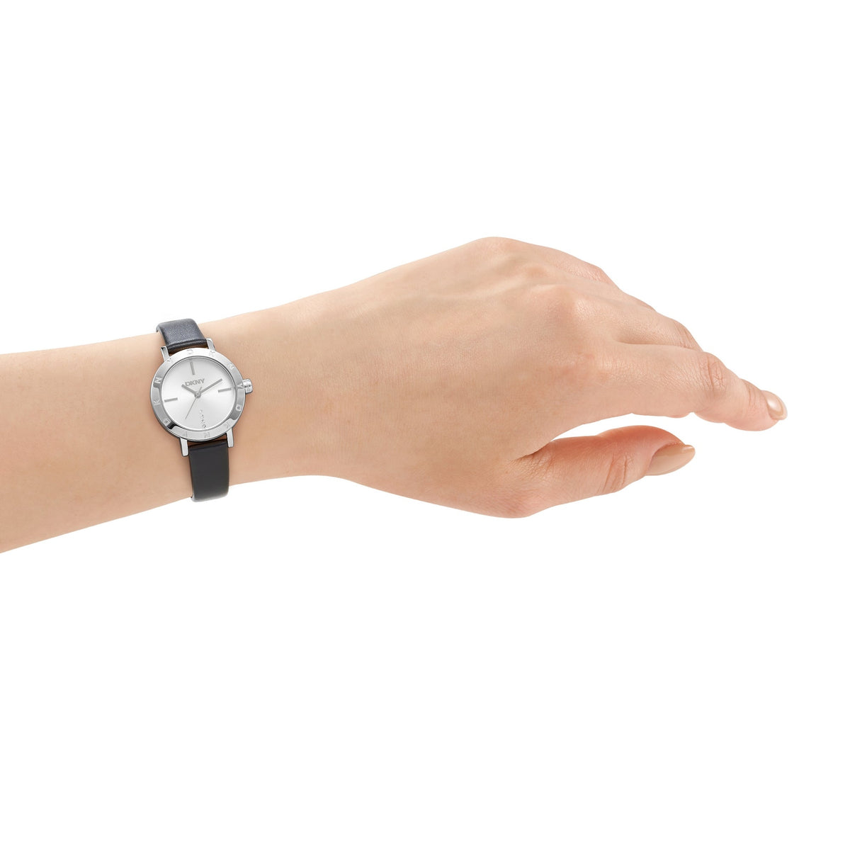 DKNY Essentials Silver 28mm Silver Dial Womens Watch + Silver Bracelet DK1L165L0015