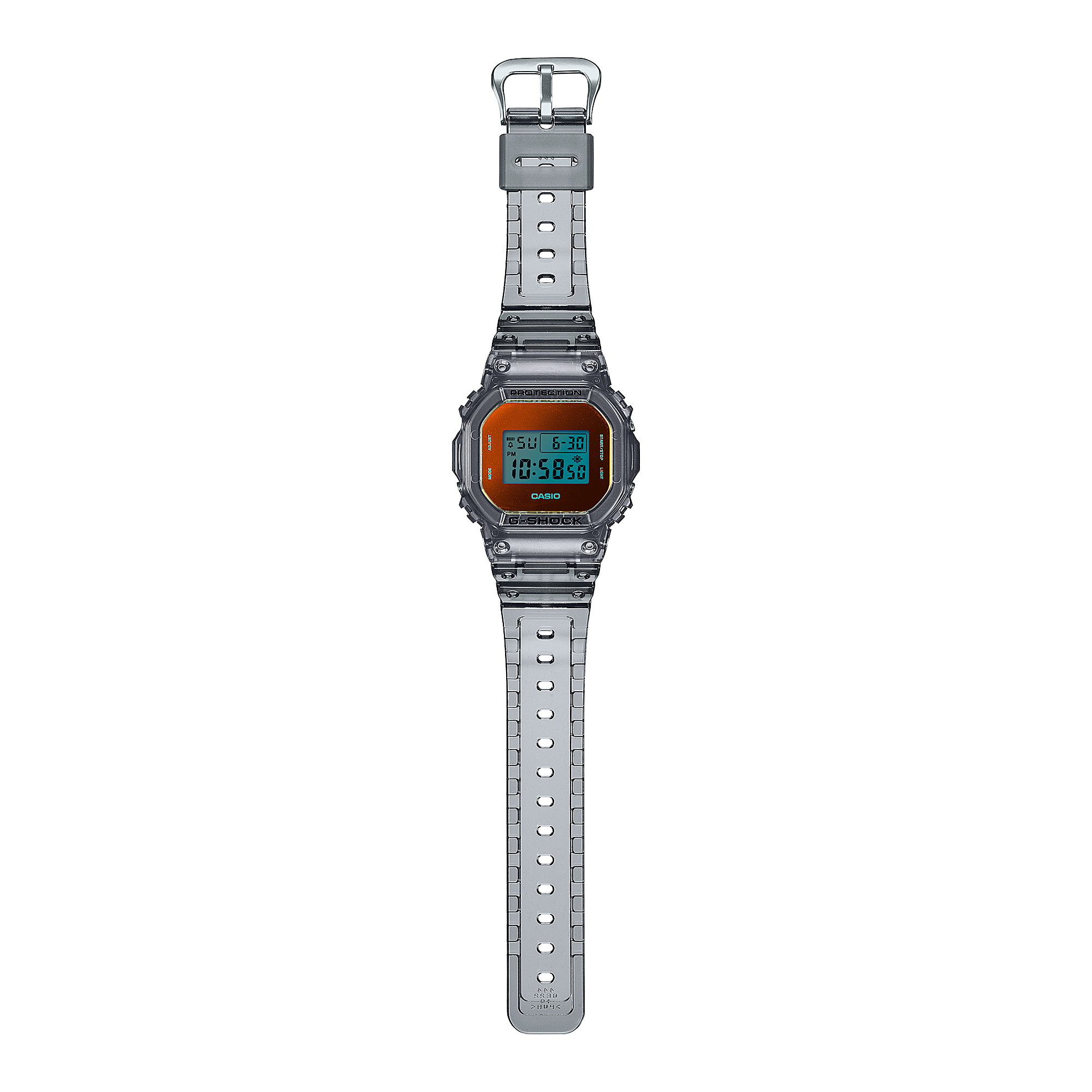 G-Shock Analog Digital Transparent Resin Band Watch DW5600TLS-8D
