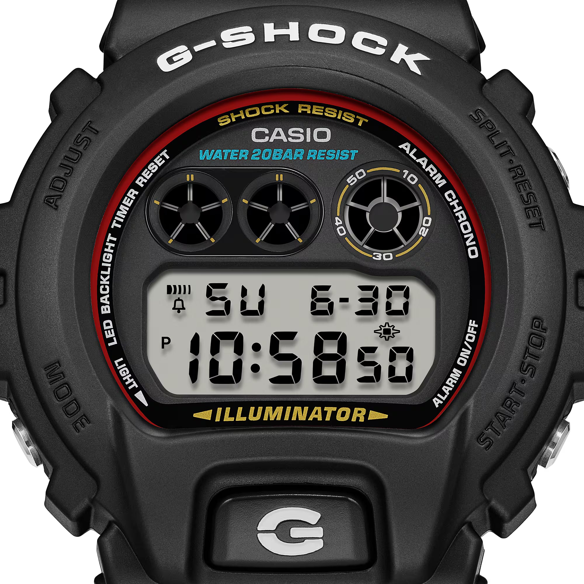G-Shock Digital Black Dial and Resin Band Watch DW6900RL-1D