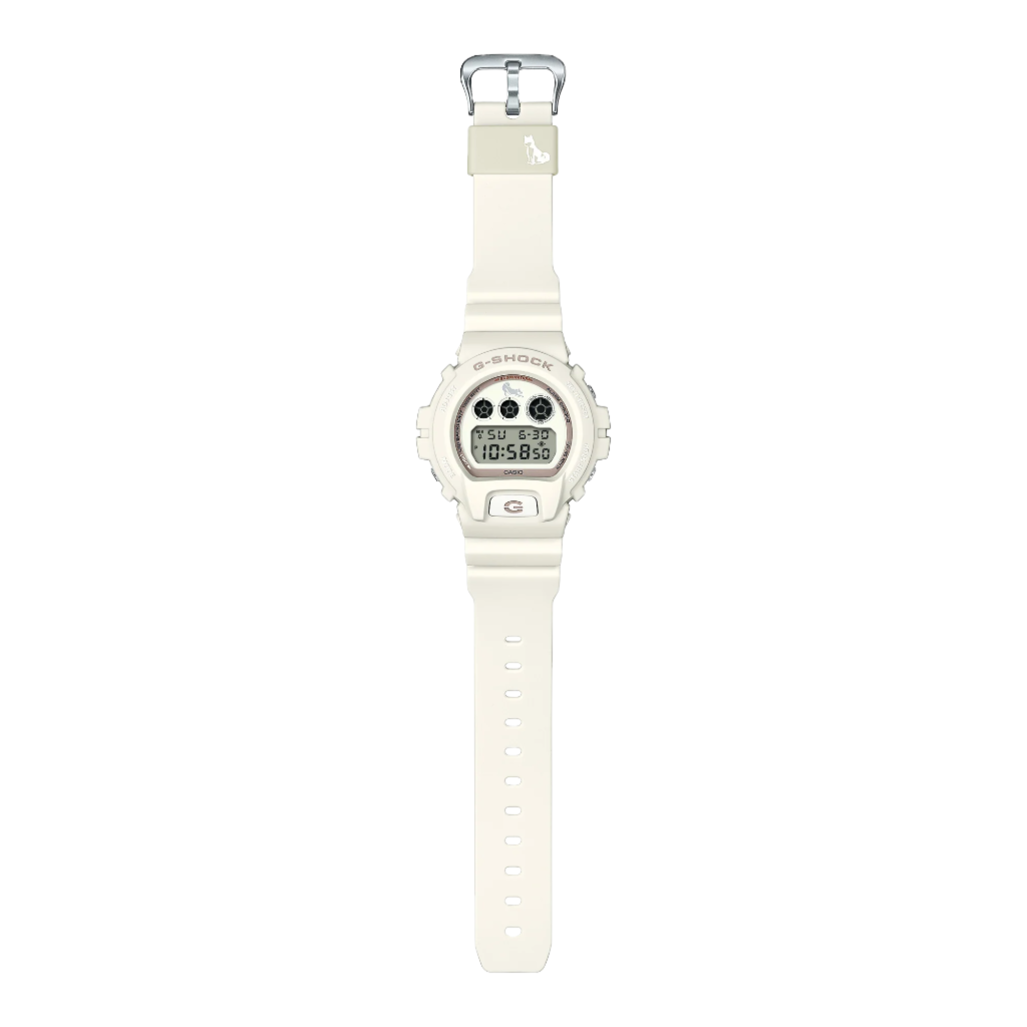 G-Shock Digital White Dial White Resin Band Watch DW6900SHB-7D