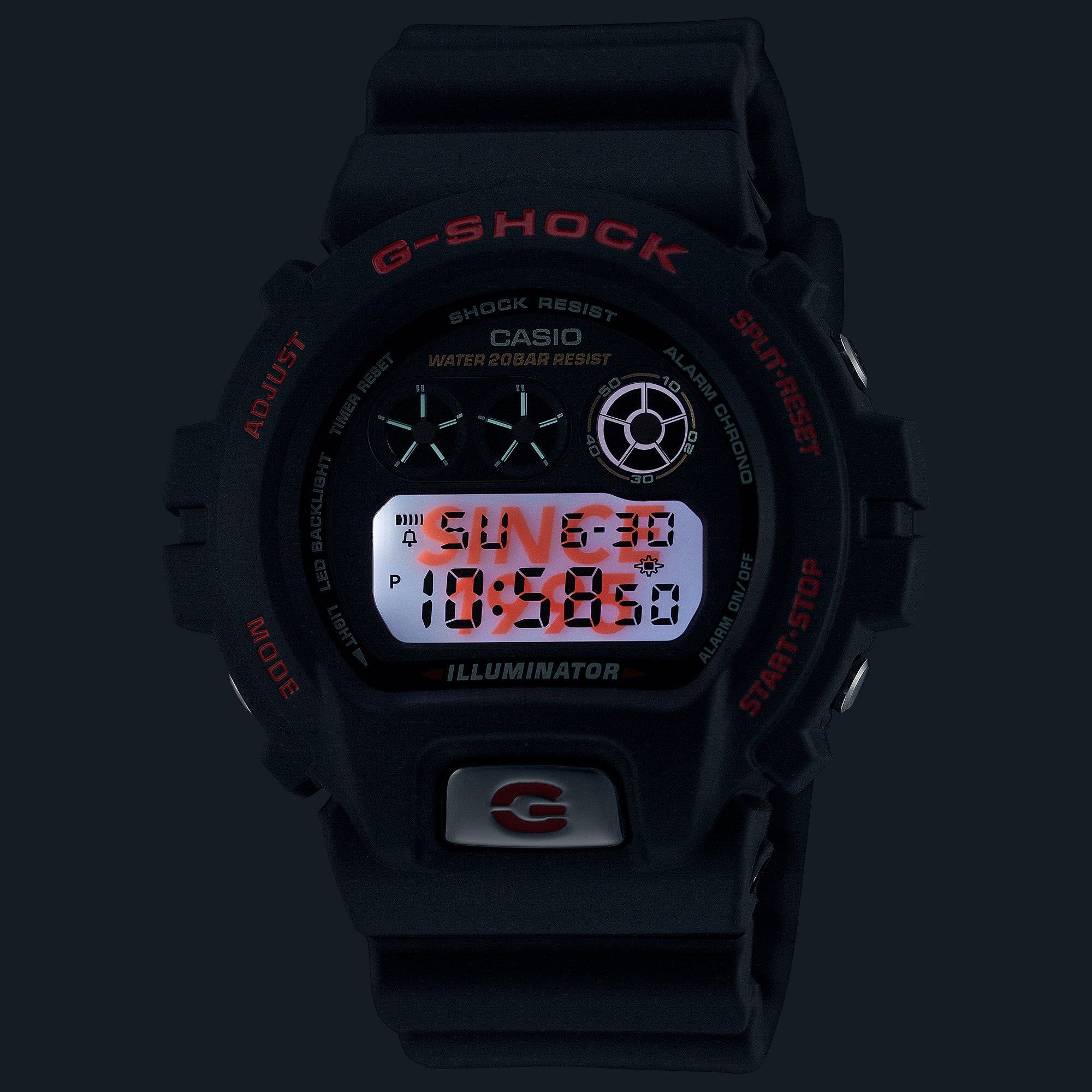 G-Shock Digital 6900 Series Grey Dial Black Resin Band Watch DW6900TR-1D