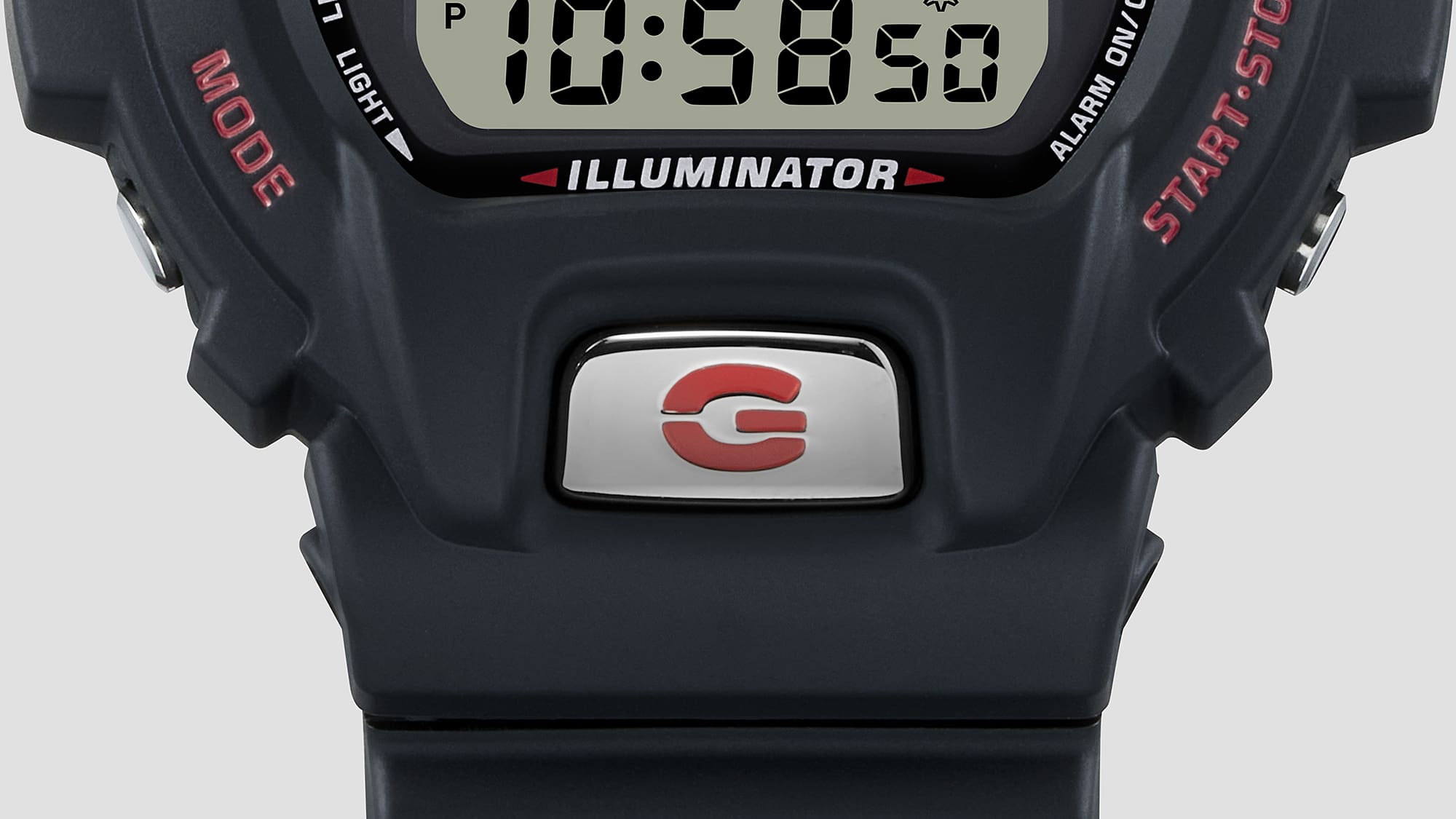 G-Shock Digital 6900 Series Grey Dial Black Resin Band Watch DW6900TR-1D