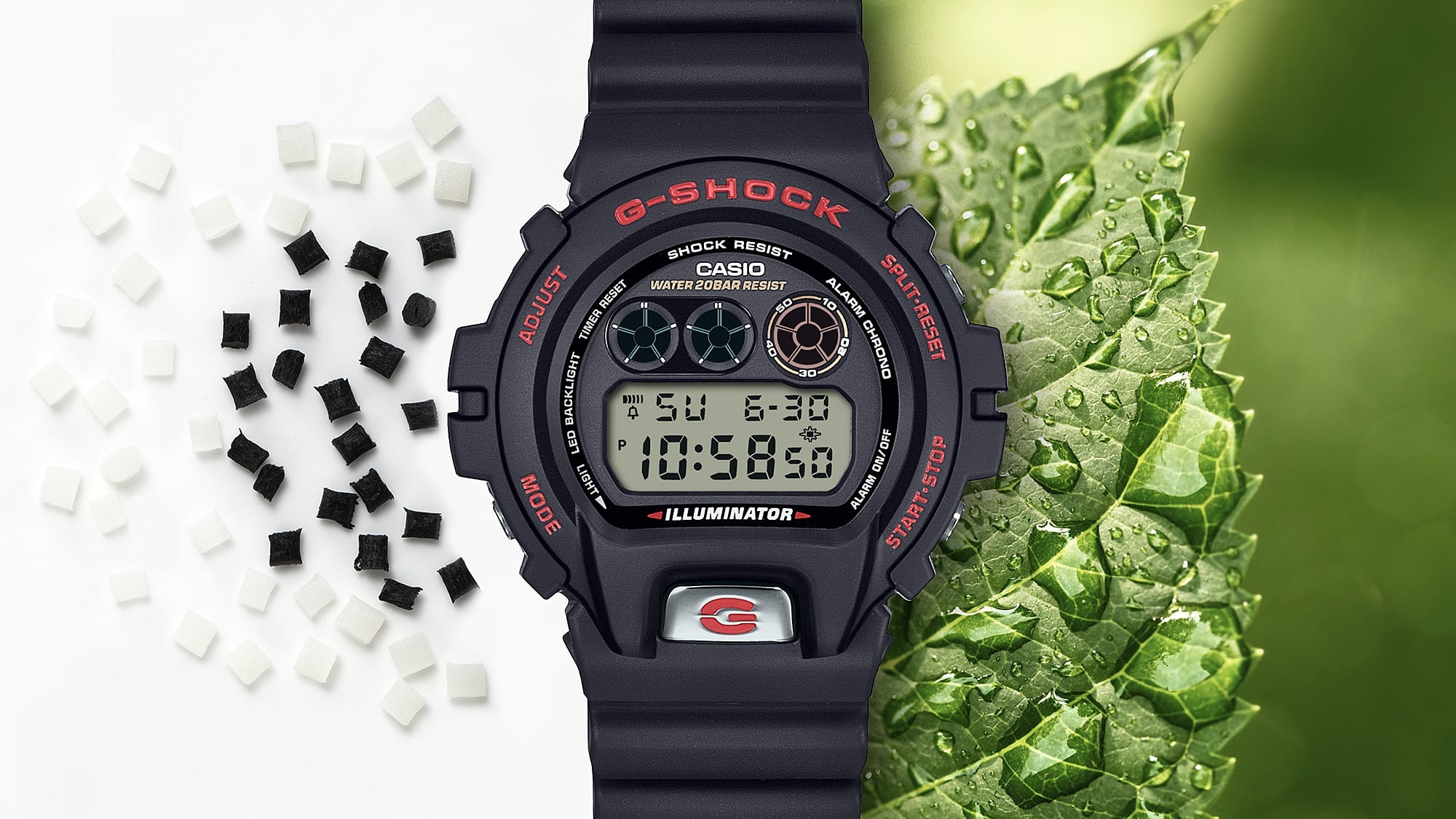 G-Shock Digital 6900 Series Grey Dial Black Resin Band Watch DW6900TR-1D