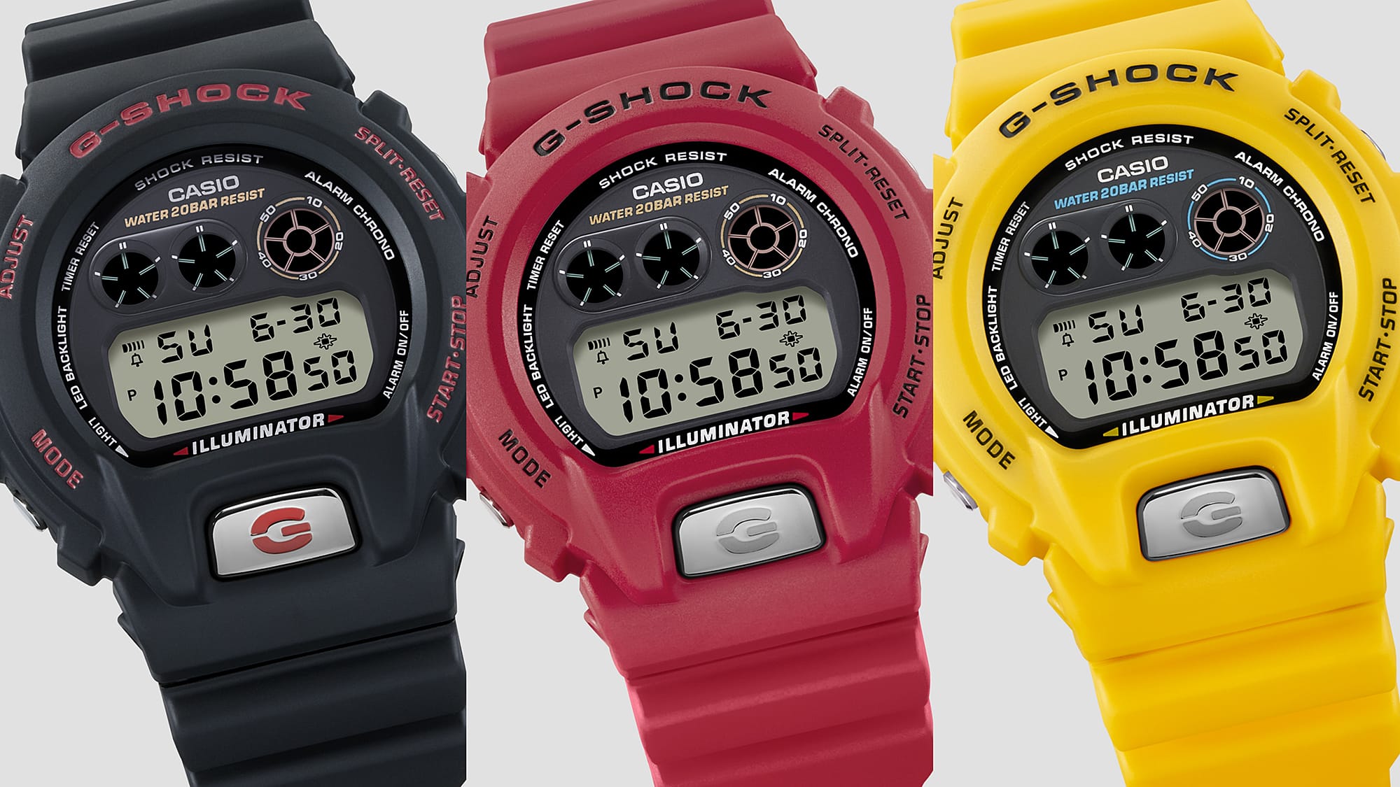 G-Shock Digital 6900 Series Grey Dial Black Resin Band Watch DW6900TR-1D