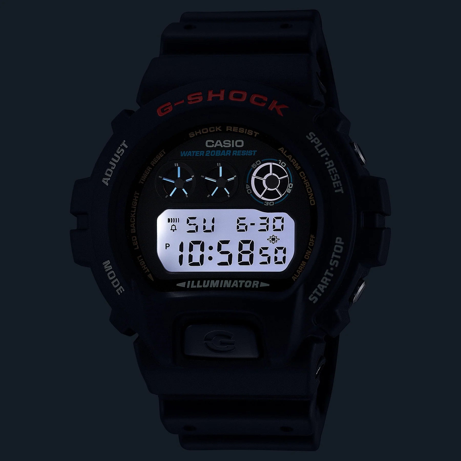 G-Shock Digital Black Dial and Resin Band Watch DW6900U-1D