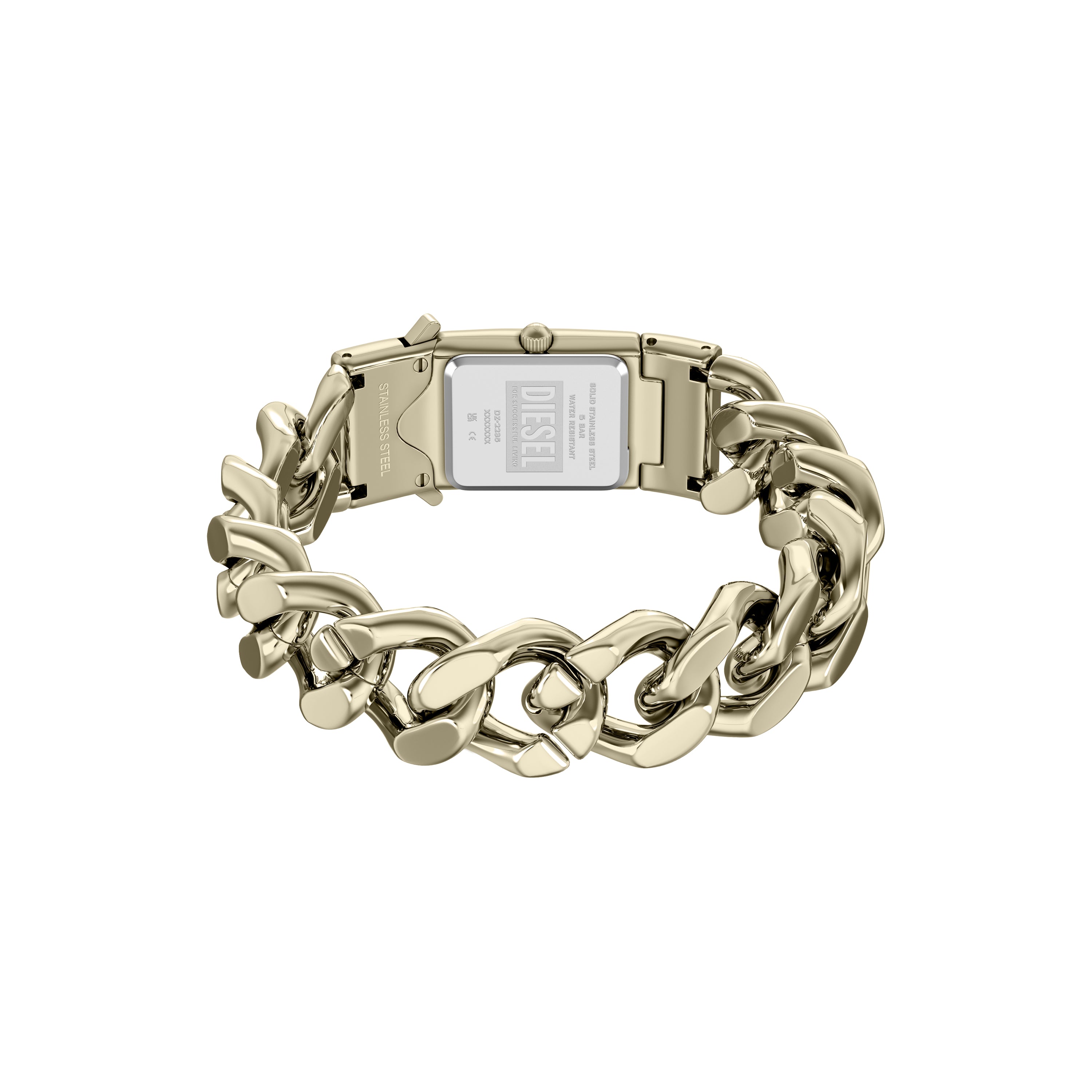 Diesel Closer Gold Dial Stainless Steel Watch DZ2235