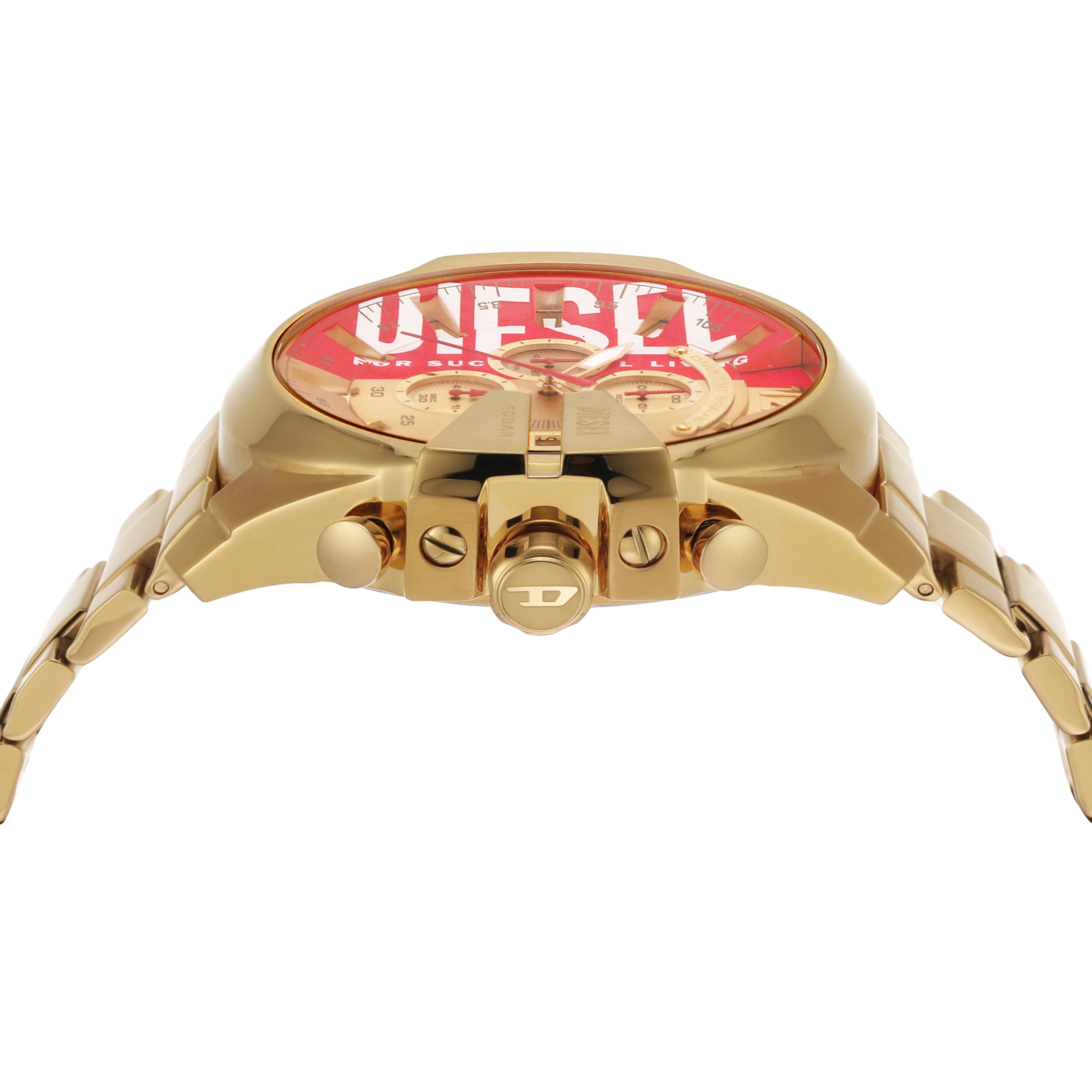 Diesel Gold-Tone Mega Chief Chronograph Stainless Steel Watch DZ4642