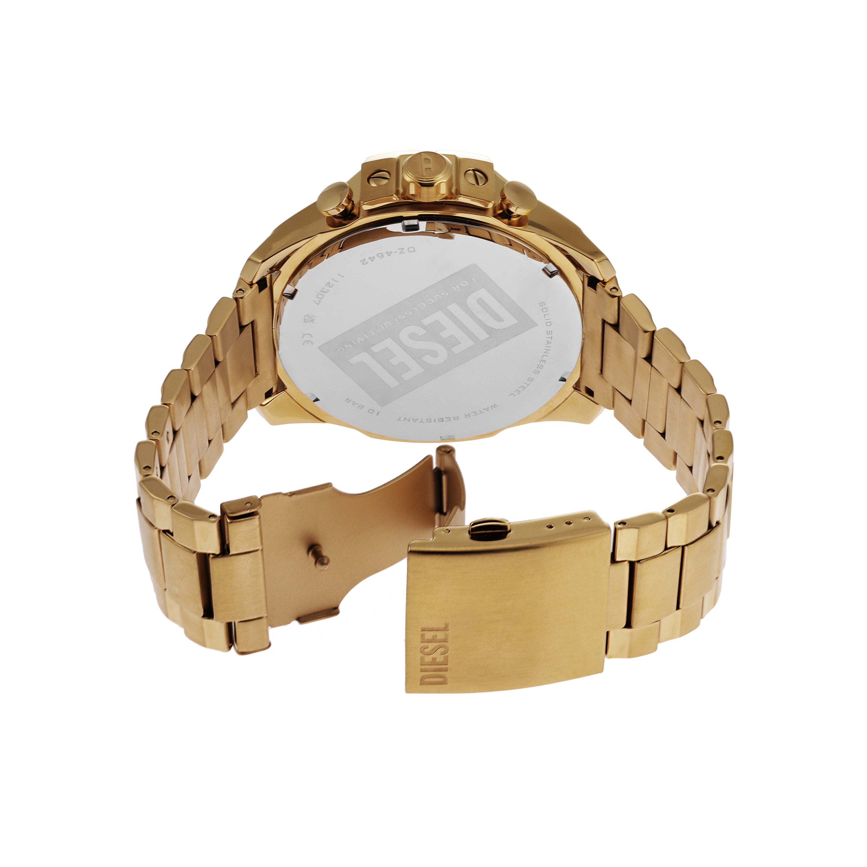 Diesel Gold-Tone Mega Chief Chronograph Stainless Steel Watch DZ4642