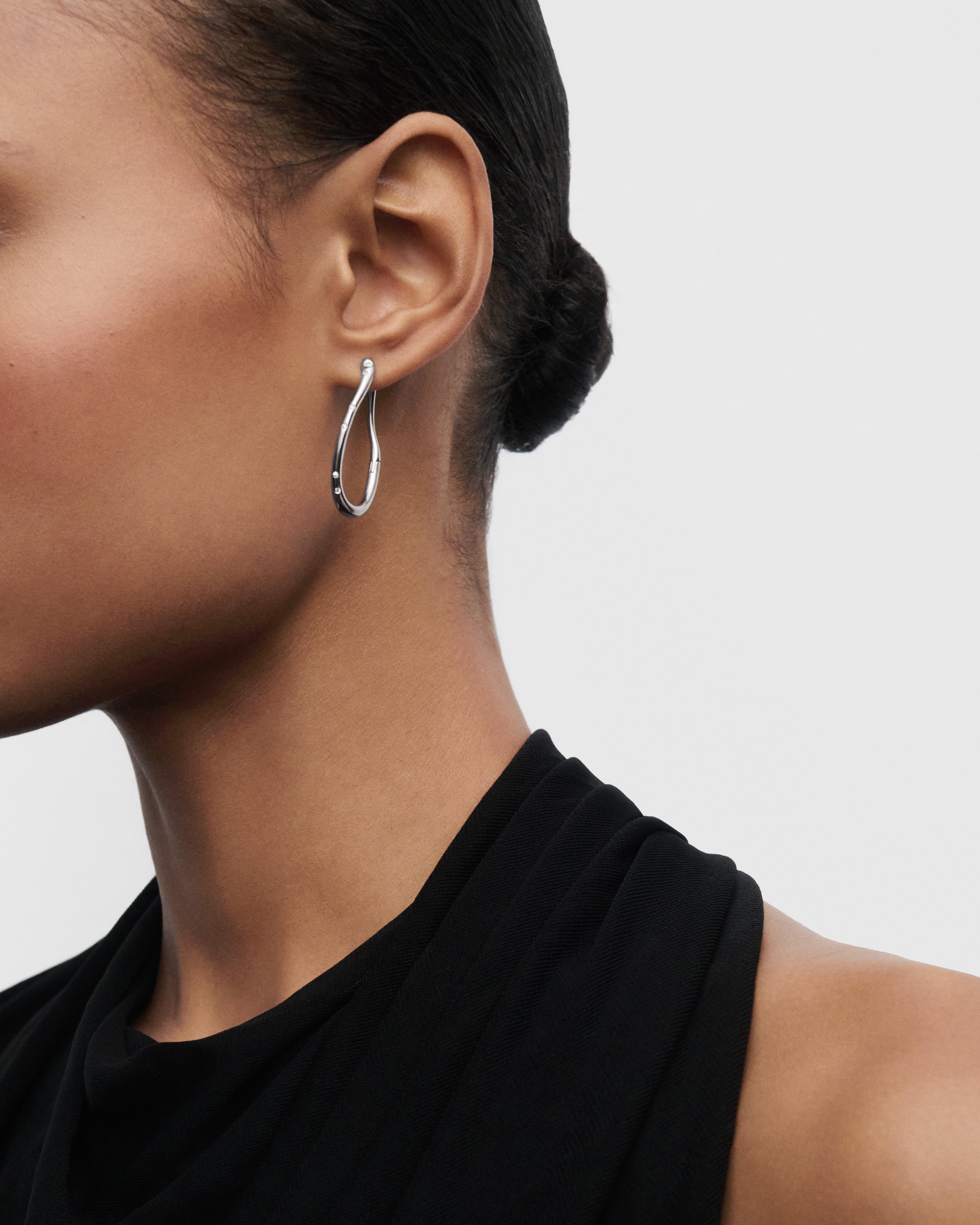 PDPAOLA Air Silver Hoops