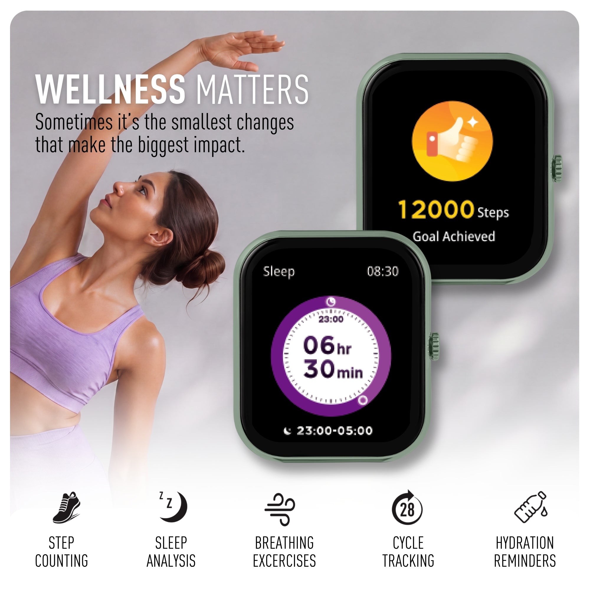 Reflex Active Nexus 100 S Lite Green Silicone smart watch — view 3