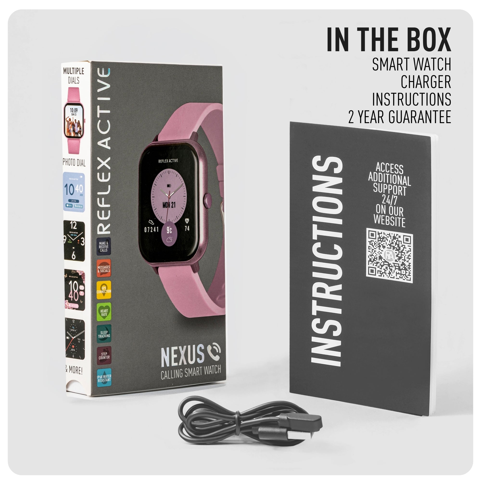 Reflex Active Nexus 100 S Lite Pink Silicone smart watch — view 7