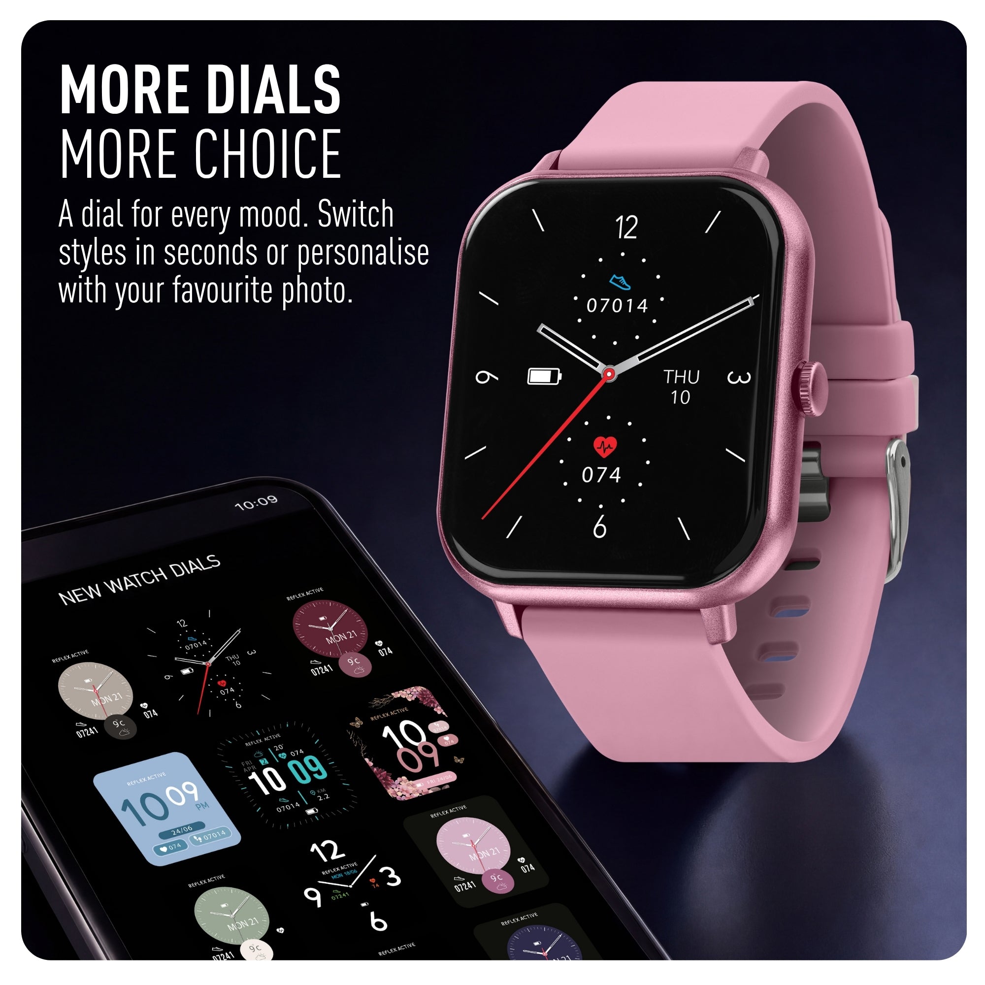 Reflex Active Nexus 100 S Lite Pink Silicone smart watch — view 6