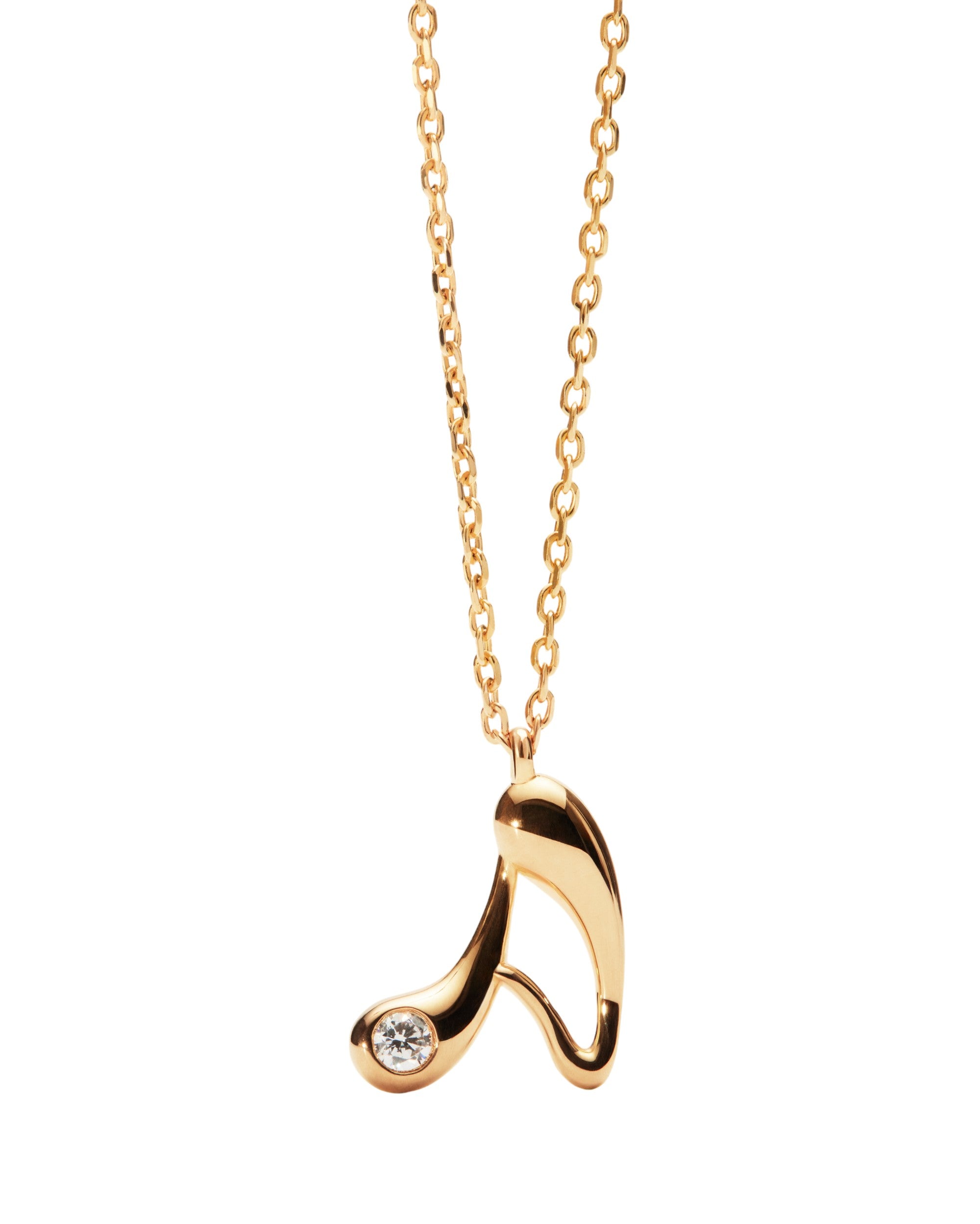 PDPAOLA Initial Letter Pendant Gold Plated A Unisex Necklace