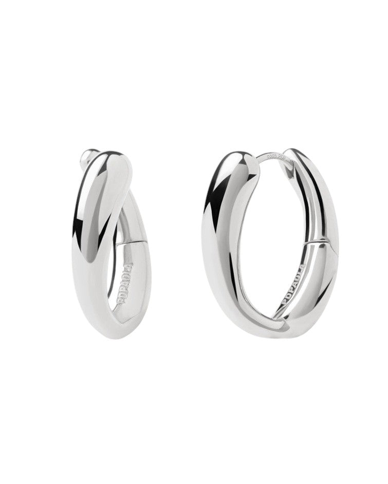 PDPAOLA Helix Hoop Earrings Silver