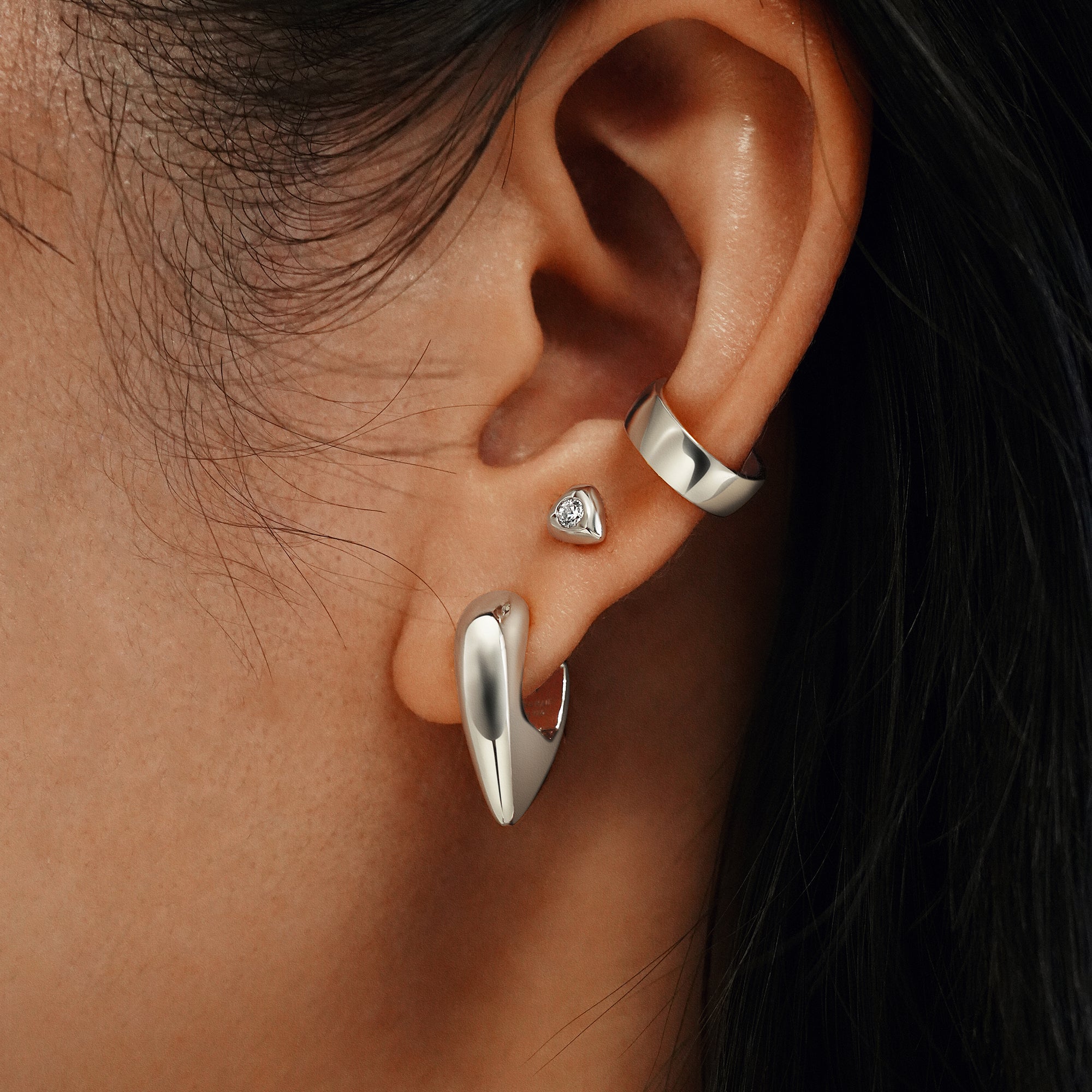 Ania Haie Silver Ear Cuff for Women Stackable Everyday Style