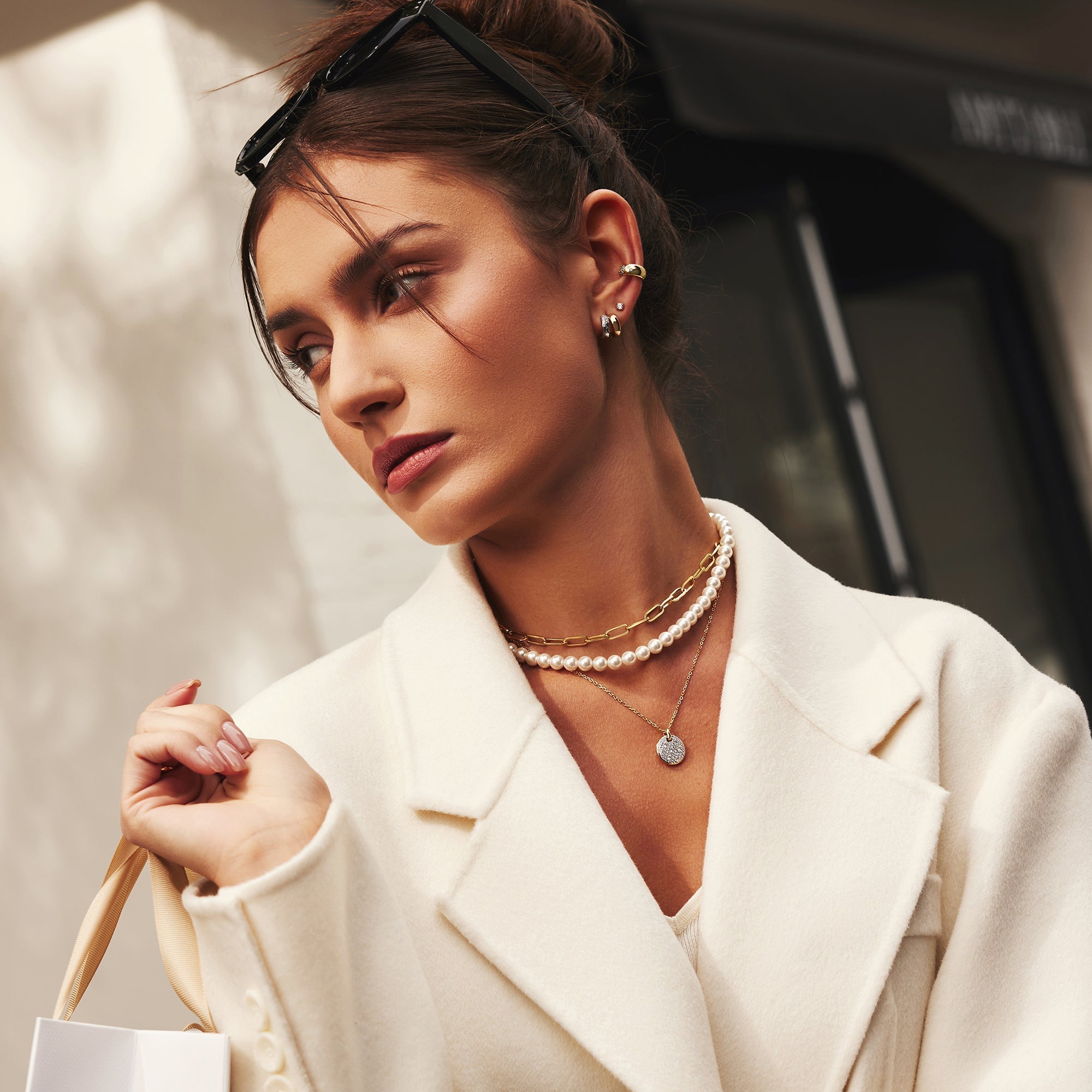 Two Tone Huggie Hoop Earrings Sparkle with Modern Luxury Style