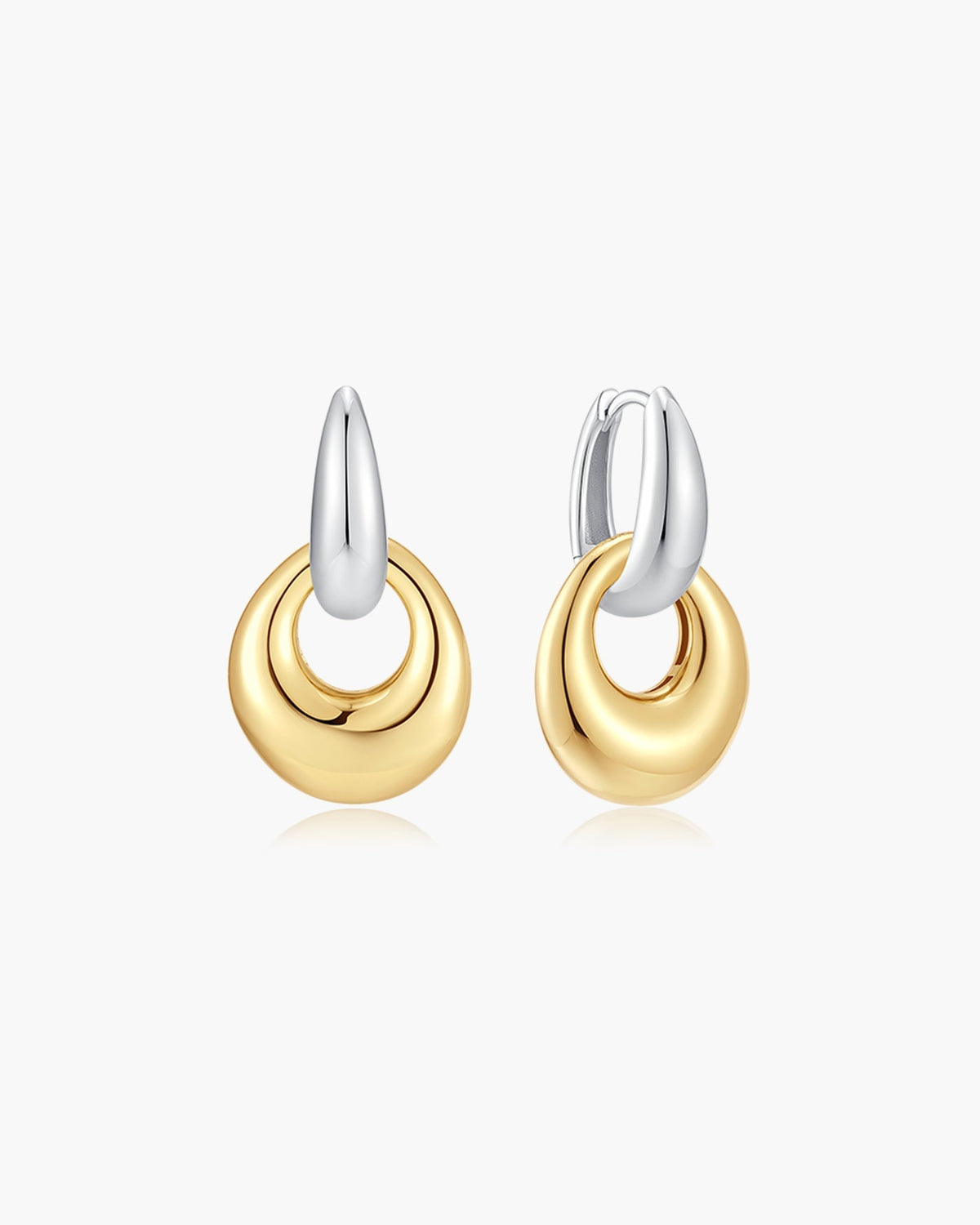 Ania Haie Gold Hollow Organic Pebble Drop Earrings E076-20G E076-20G front packshot