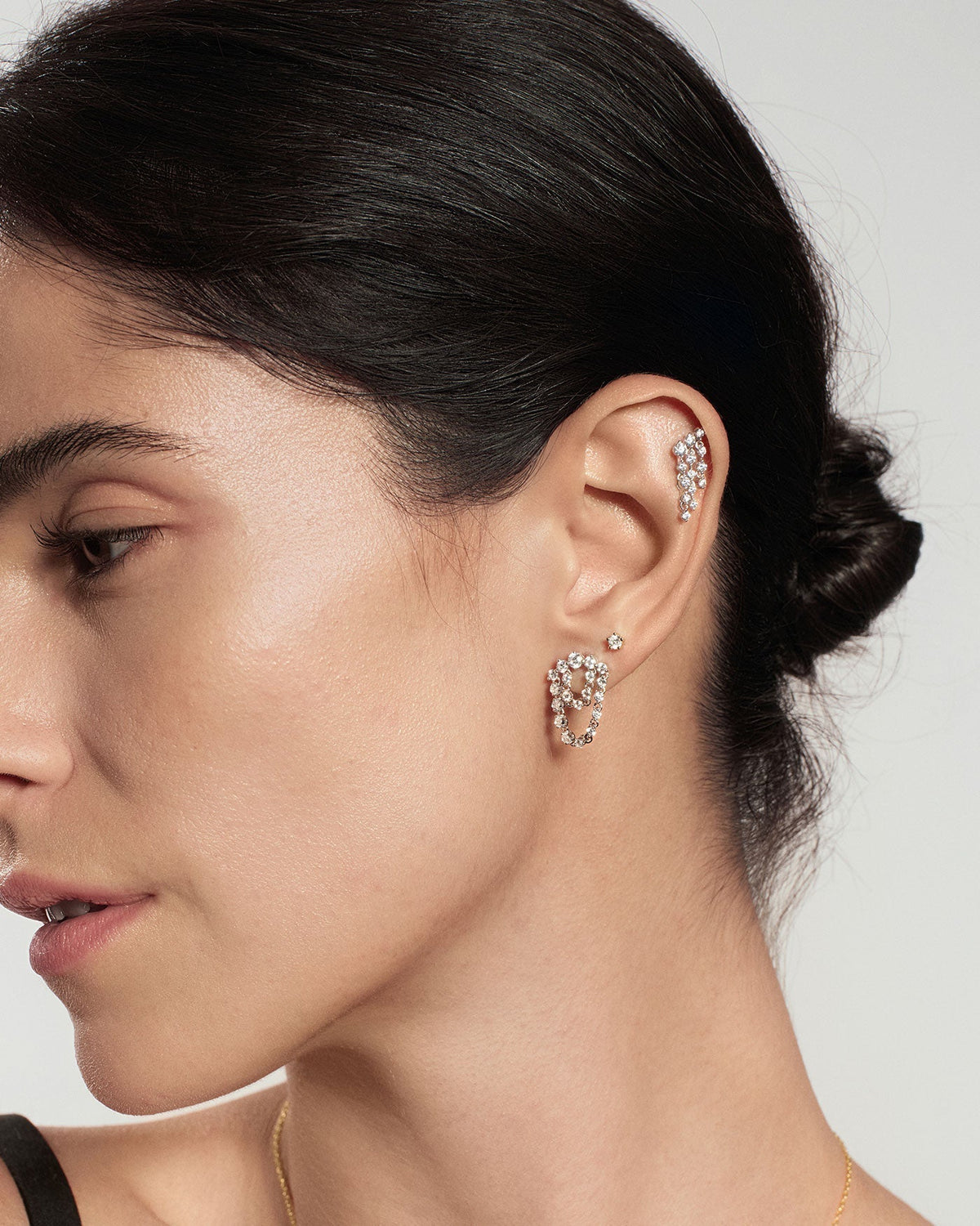 Ania Haie Silver Triple Fringe Barbell Earring