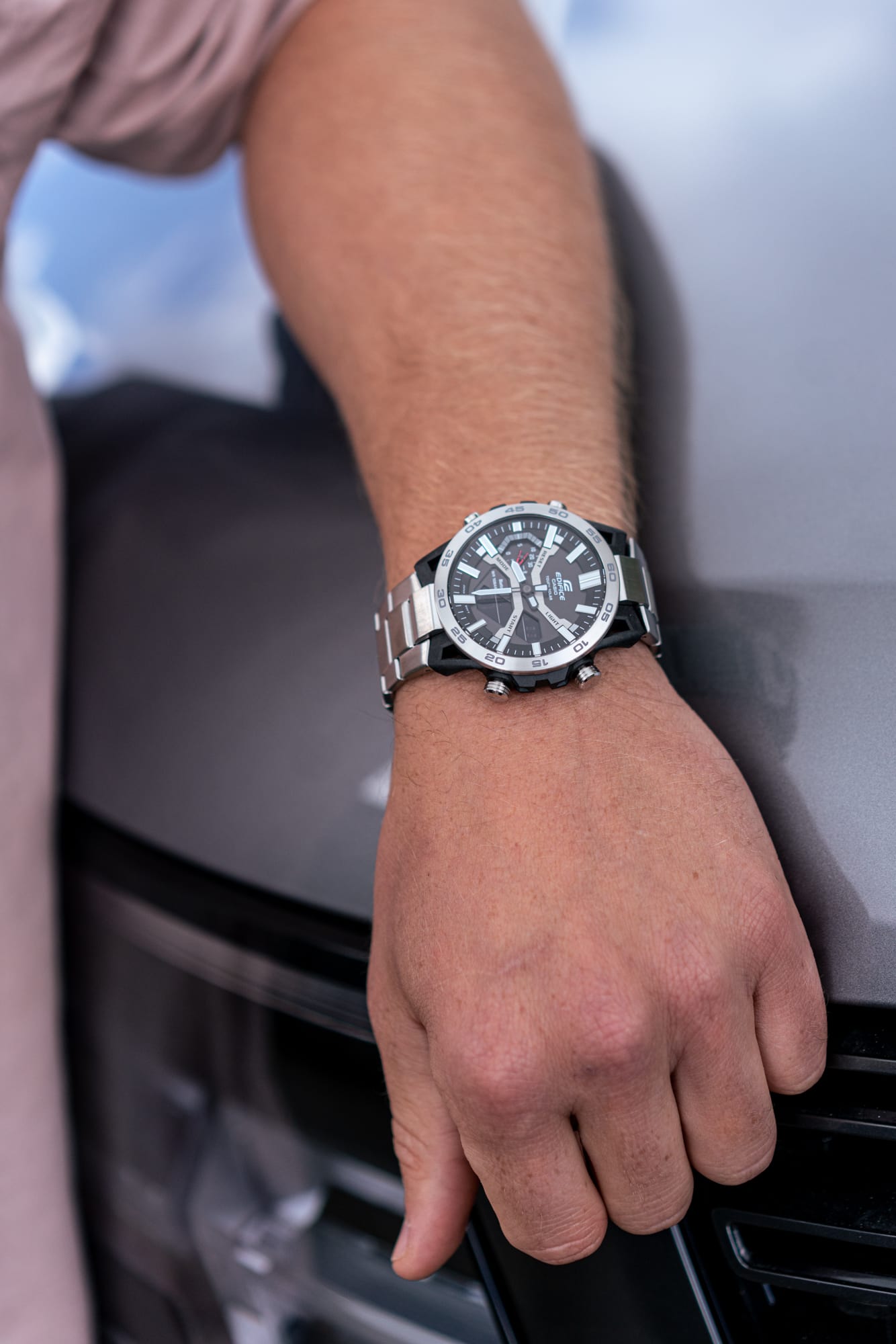 Casio Edifice Sospensione Silver Stainless Steel Band Watch ECB2000D-1A