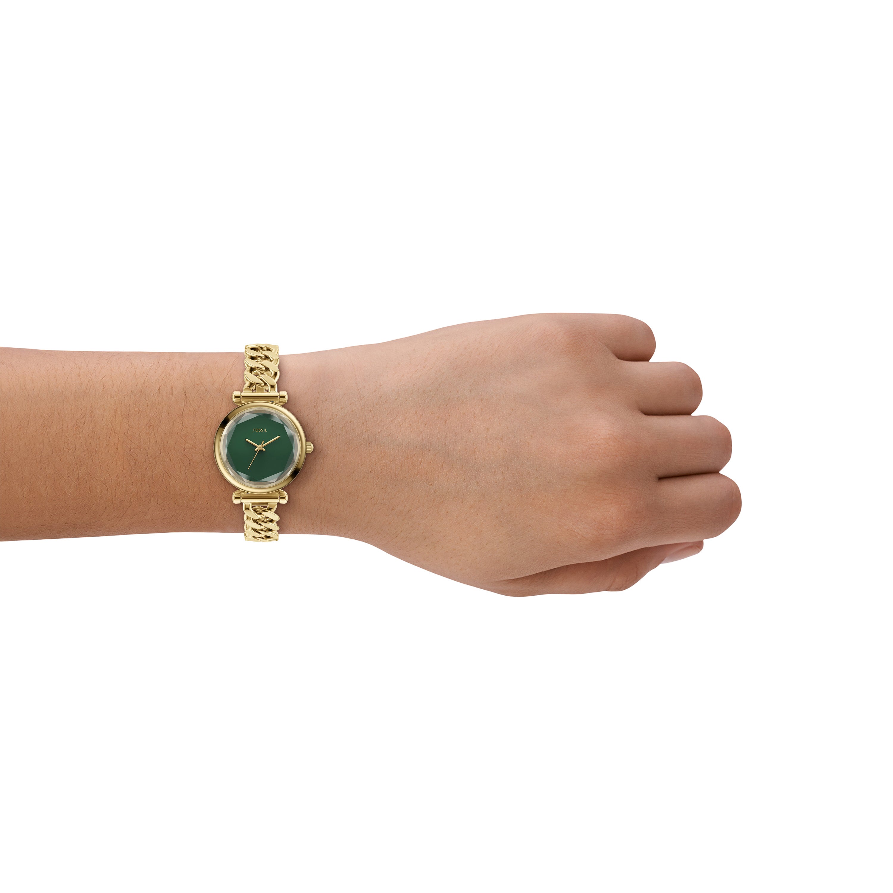 Fossil Carlie Three Hand Gold Stainless Steel Watch ES5441