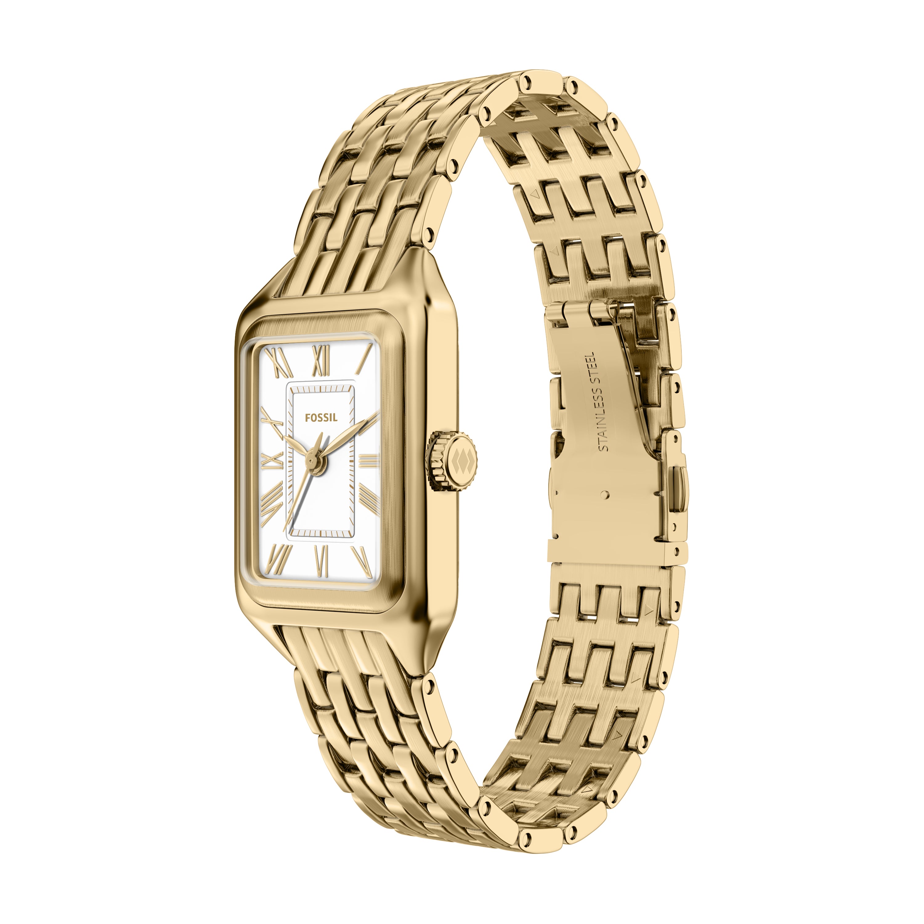 Fossil Raquel White Dial Gold Stainless Steel Watch ES5467